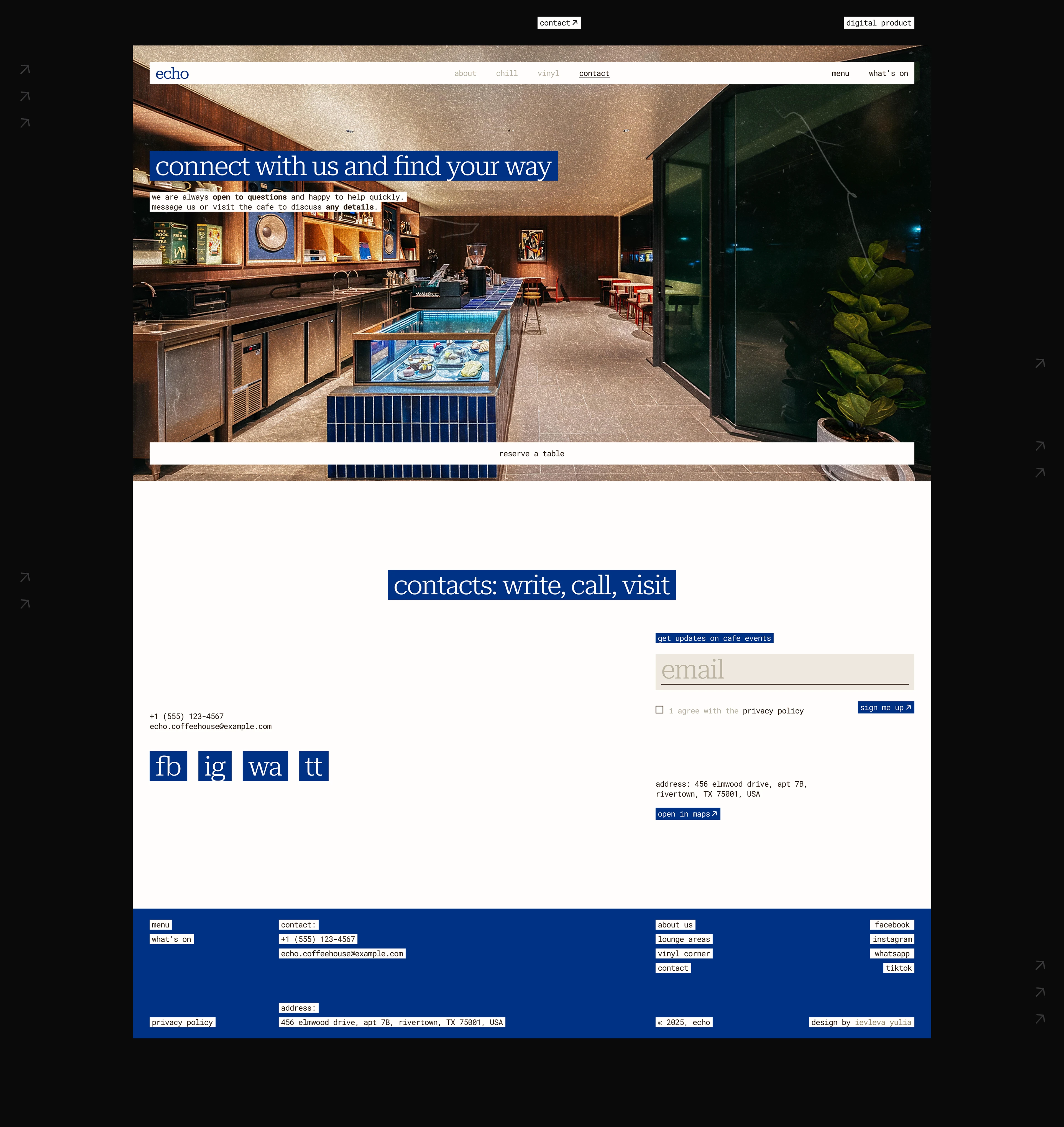 Echo Coffee Shop — Website UI/UX & E-commerce Design — Изображение №15 — Интерфейсы на Dprofile