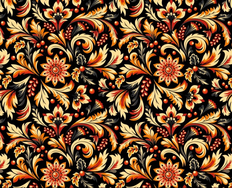 Паттерн в русском стиле — Иллюстрация, Графика на Dprofile