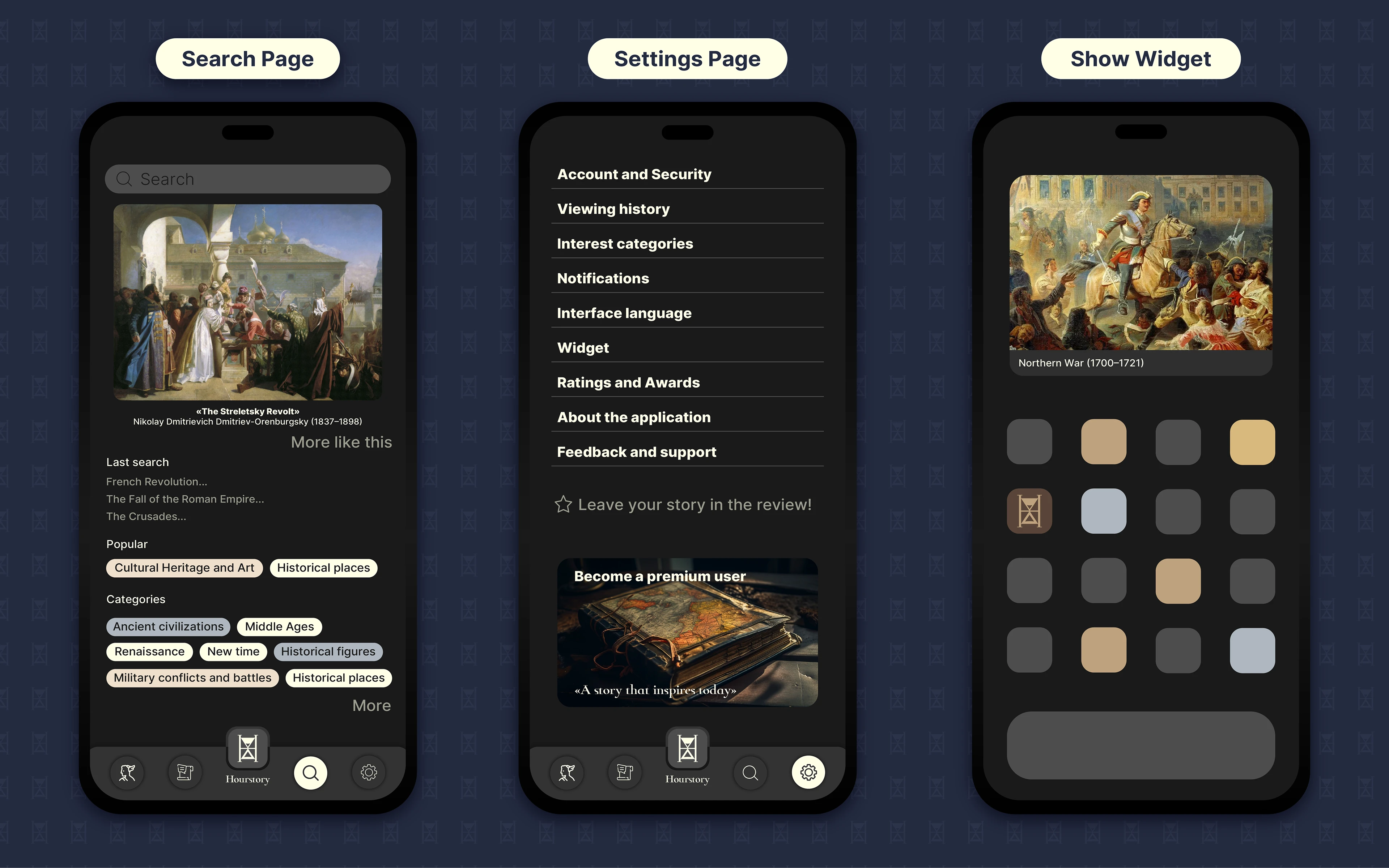 Hourstory | App Concept — Изображение №12 — Интерфейсы, Брендинг на Dprofile
