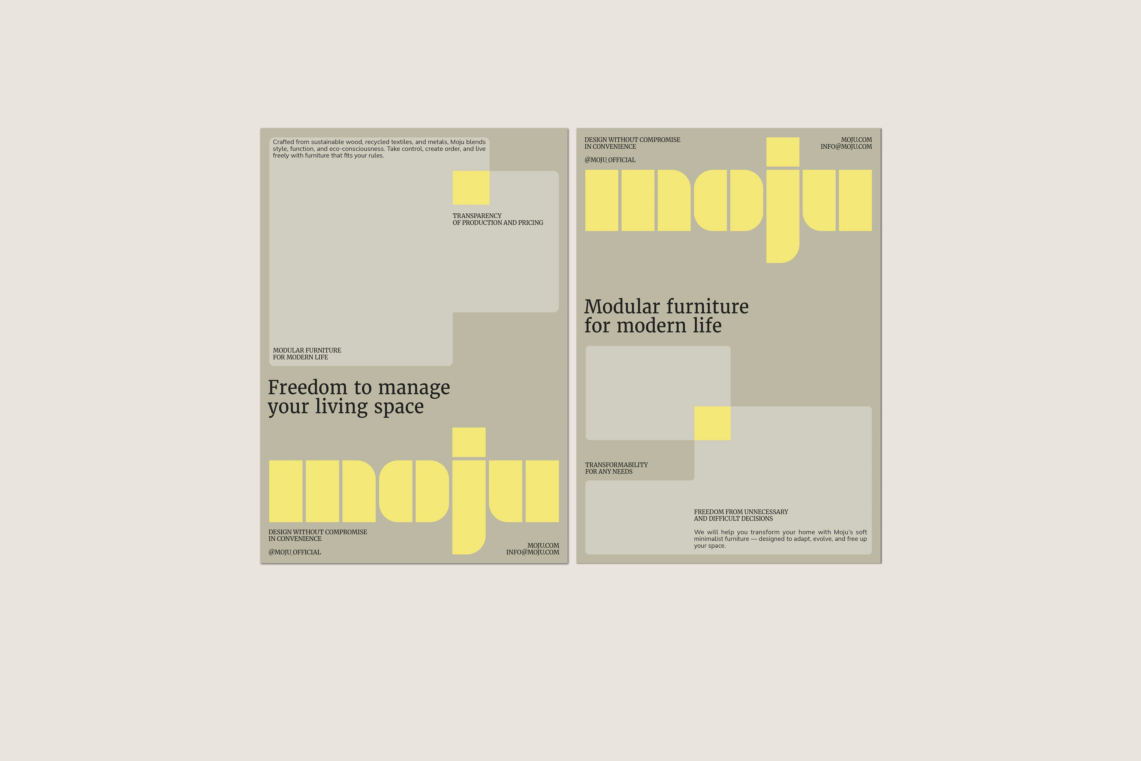 Moju / Айдентика для мебельного бренда — Изображение №13 — Брендинг на Dprofile