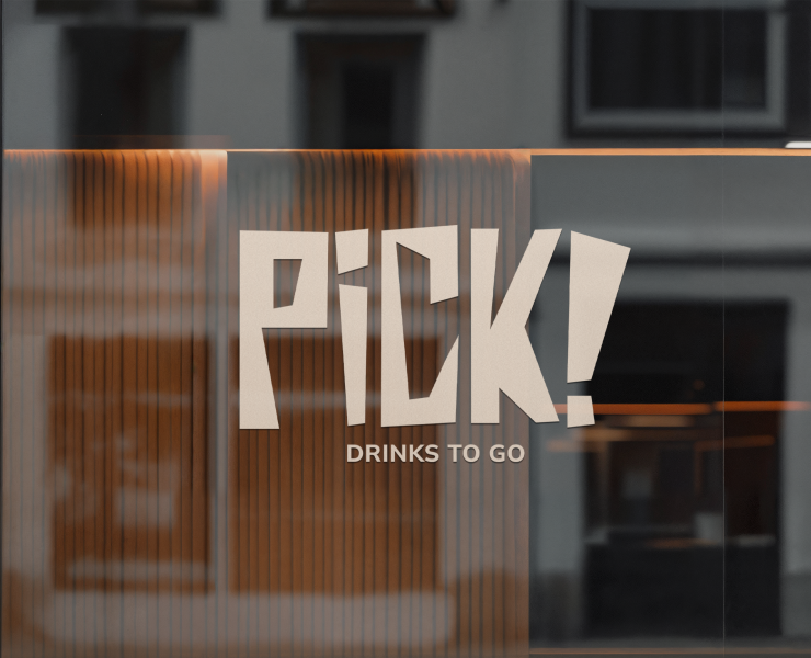 Айдентика кофейни на вынос Pick! — Брендинг на Dprofile