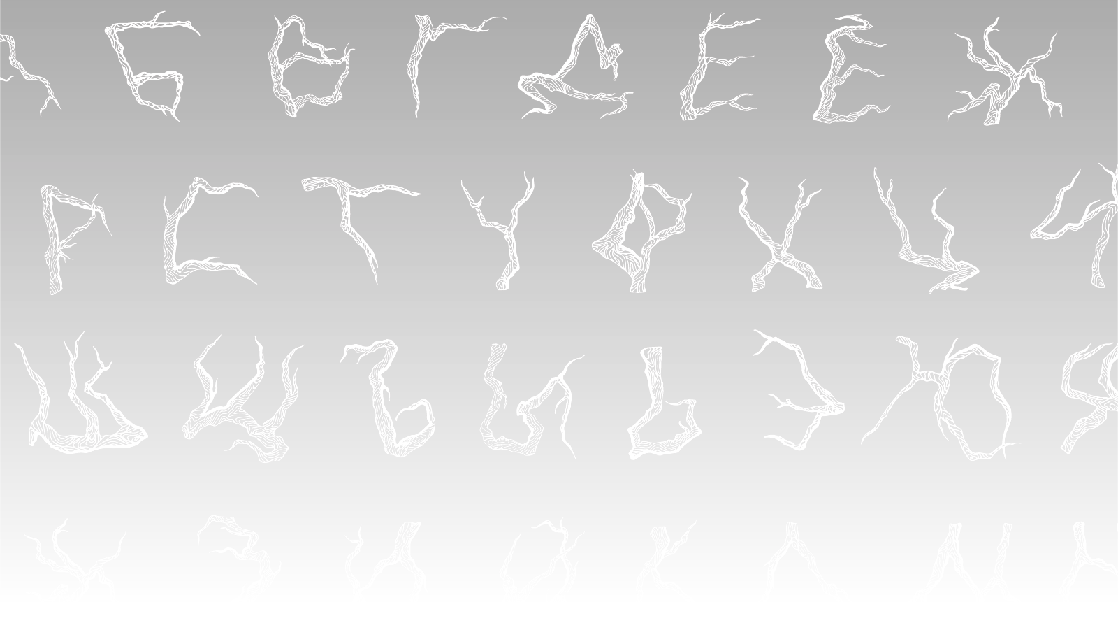 Шрифт из веток деревьев — Изображение №4 — Иллюстрация, Графика на Dprofile