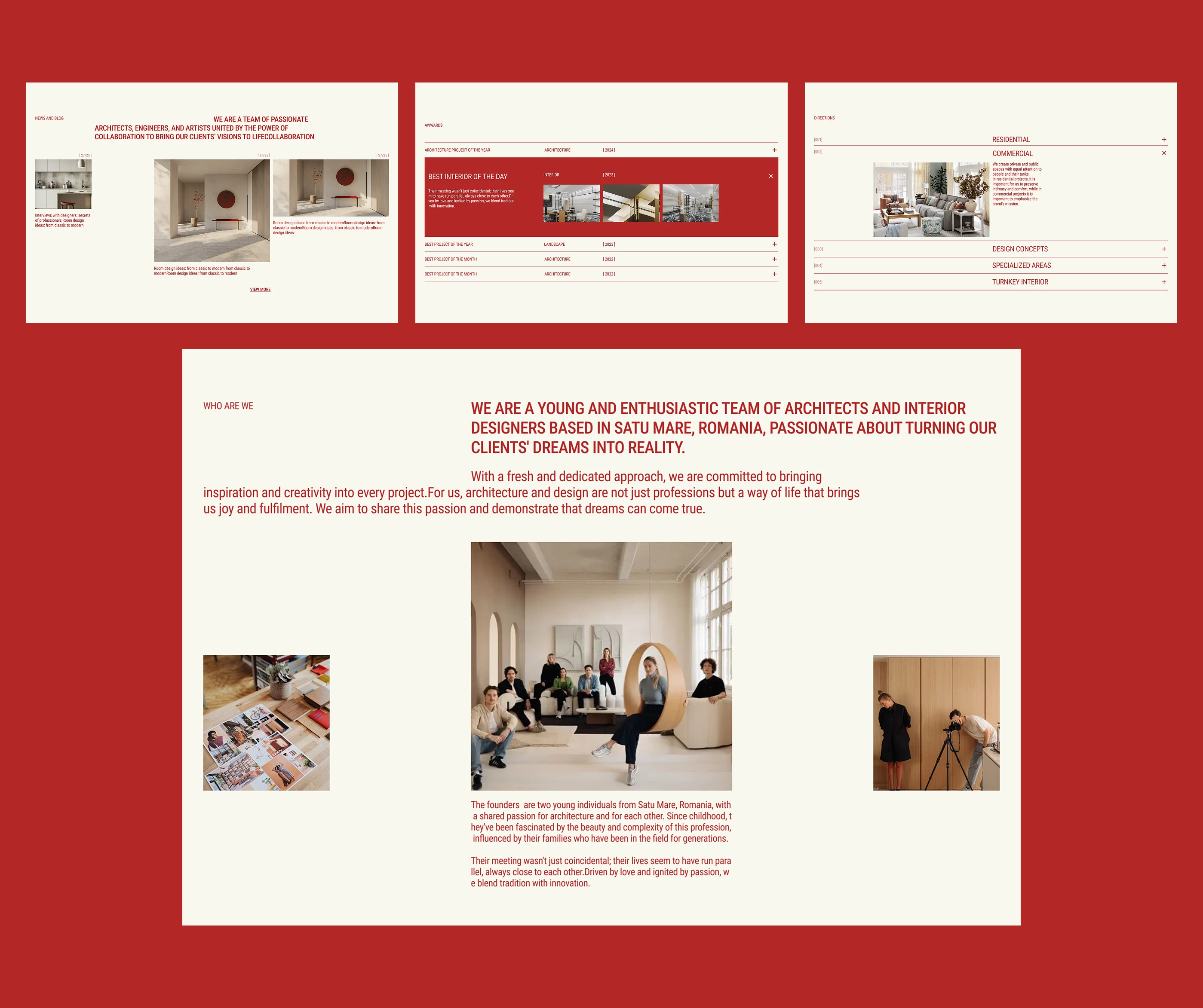 Website concept FIRESTUDIO — interior design studio — Изображение №5 — Интерфейсы на Dprofile