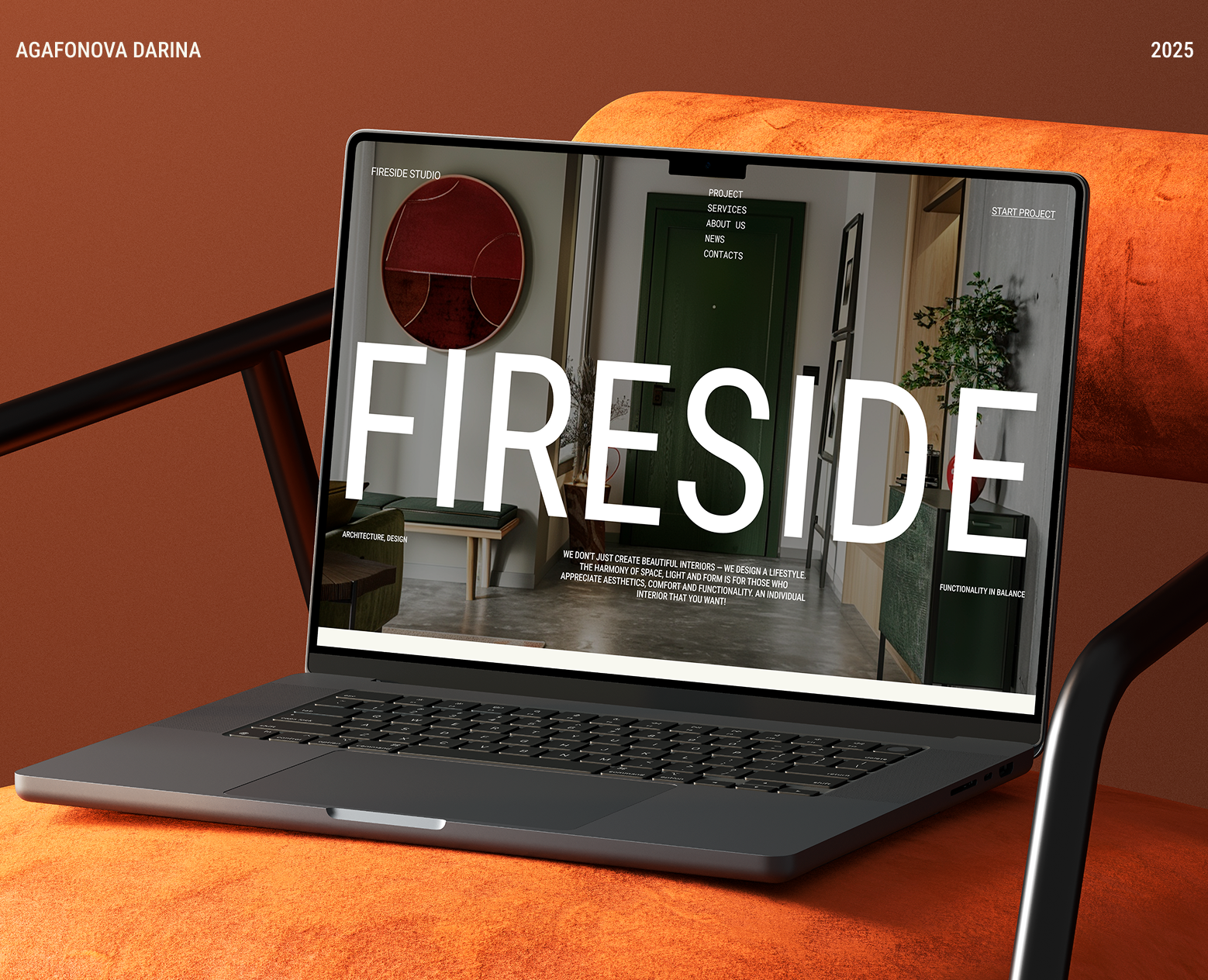 Website concept FIRESTUDIO — interior design studio — Интерфейсы на Dprofile