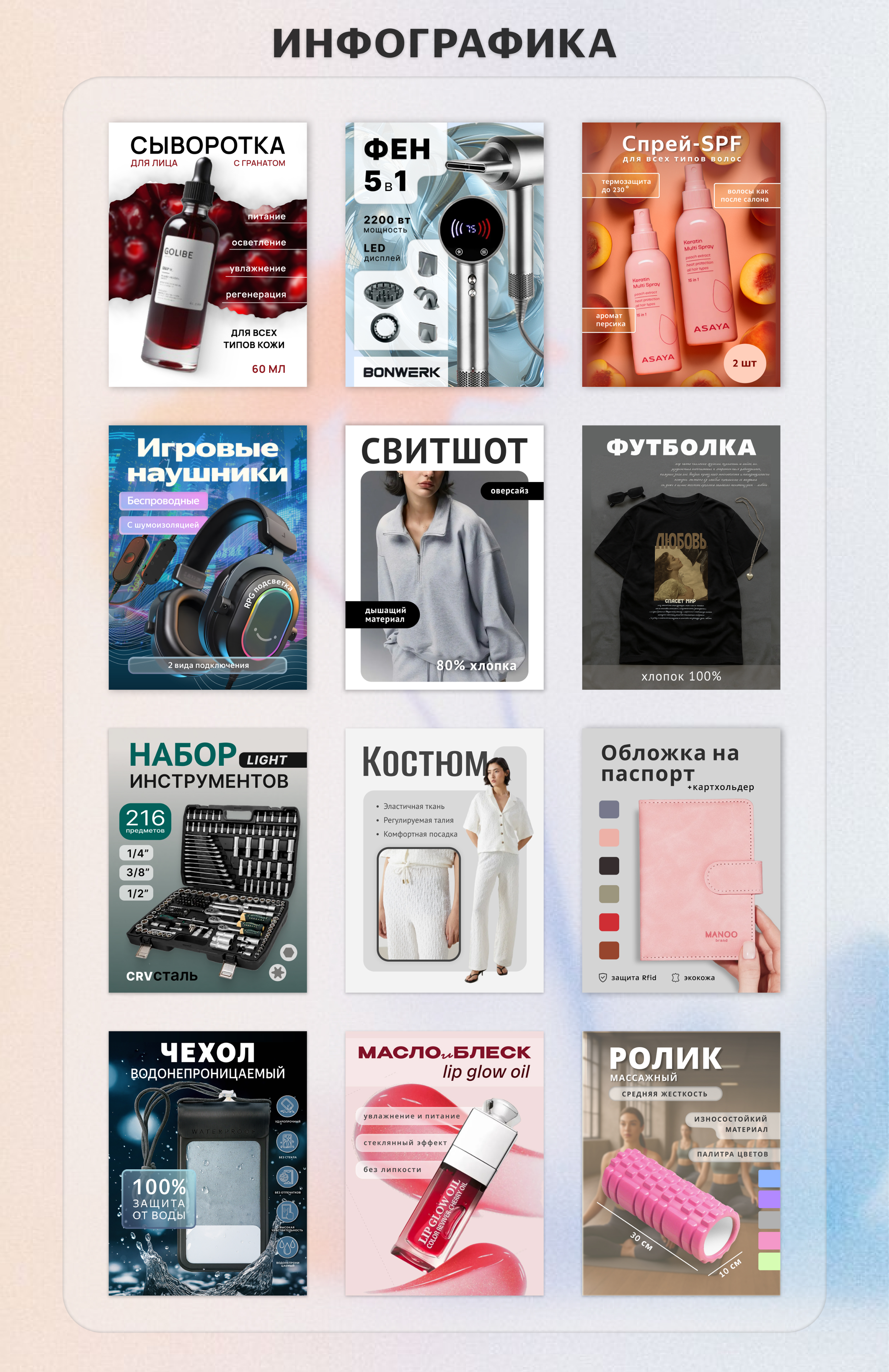 Инфографика для маркетплейсов — Изображение №1 — Брендинг, Графика на Dprofile