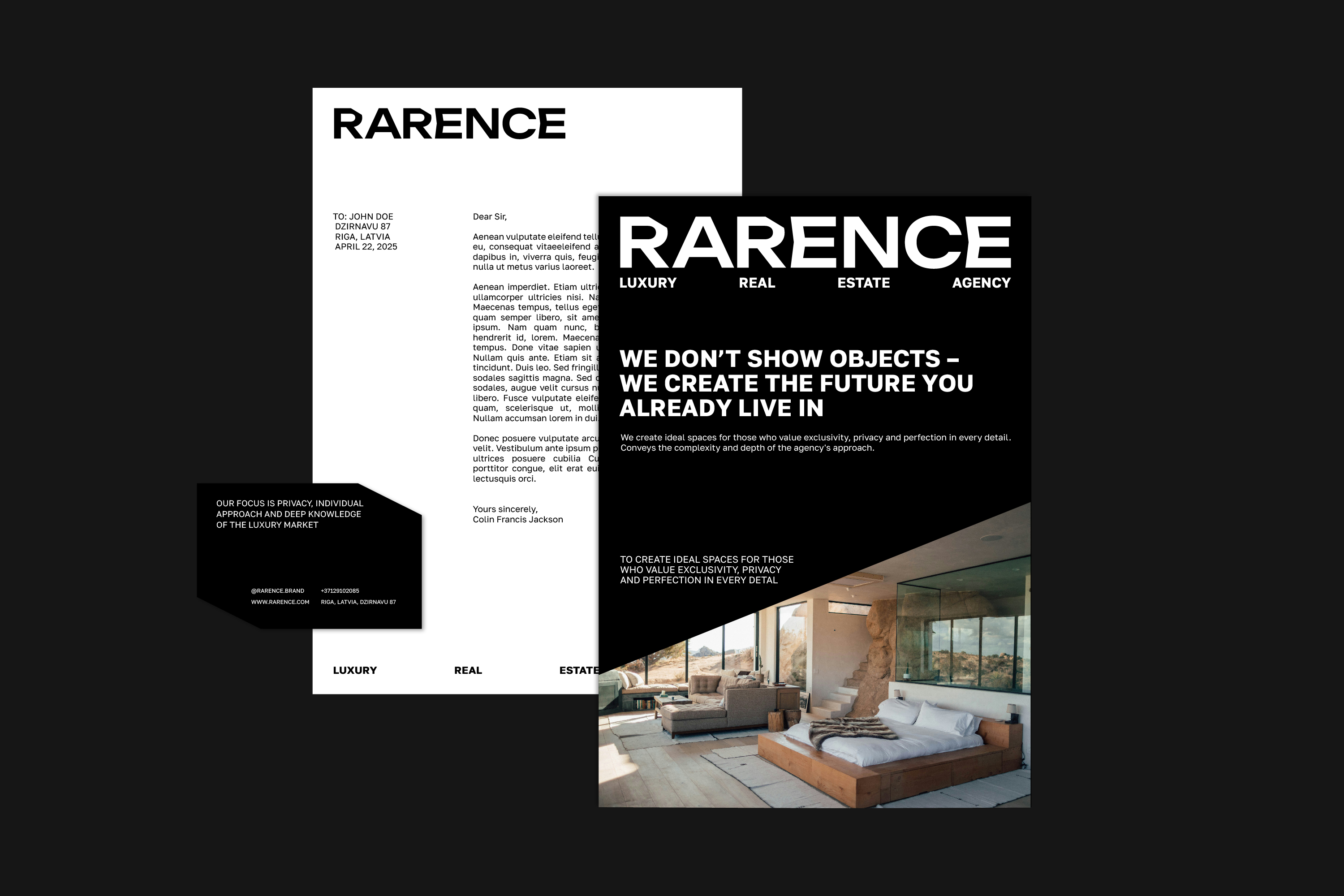 RARENCE/LUXURY REAL ESTATE AGENCY — Изображение №13 — Брендинг, Графика на Dprofile