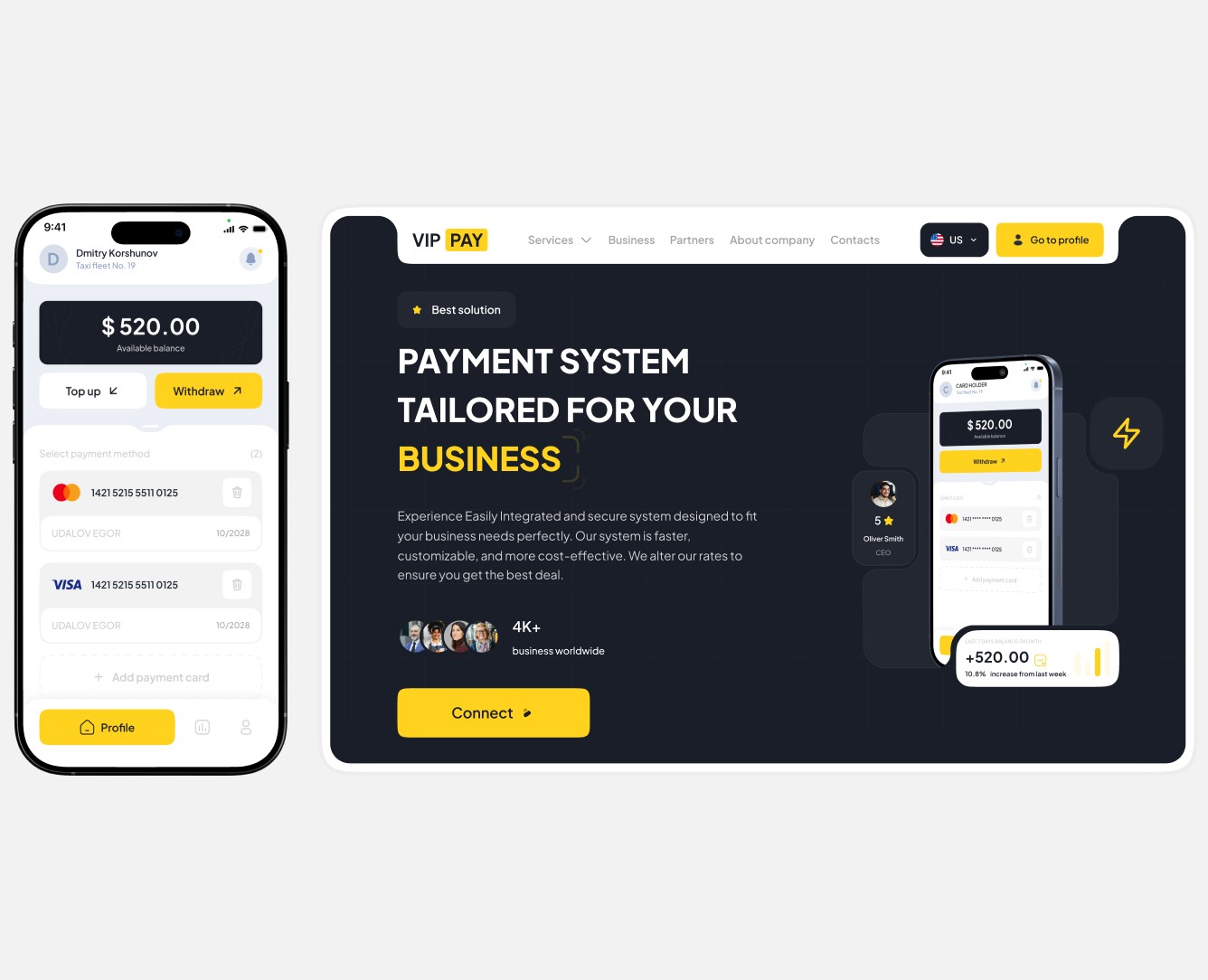 VIP PAY — Интерфейсы на Dprofile