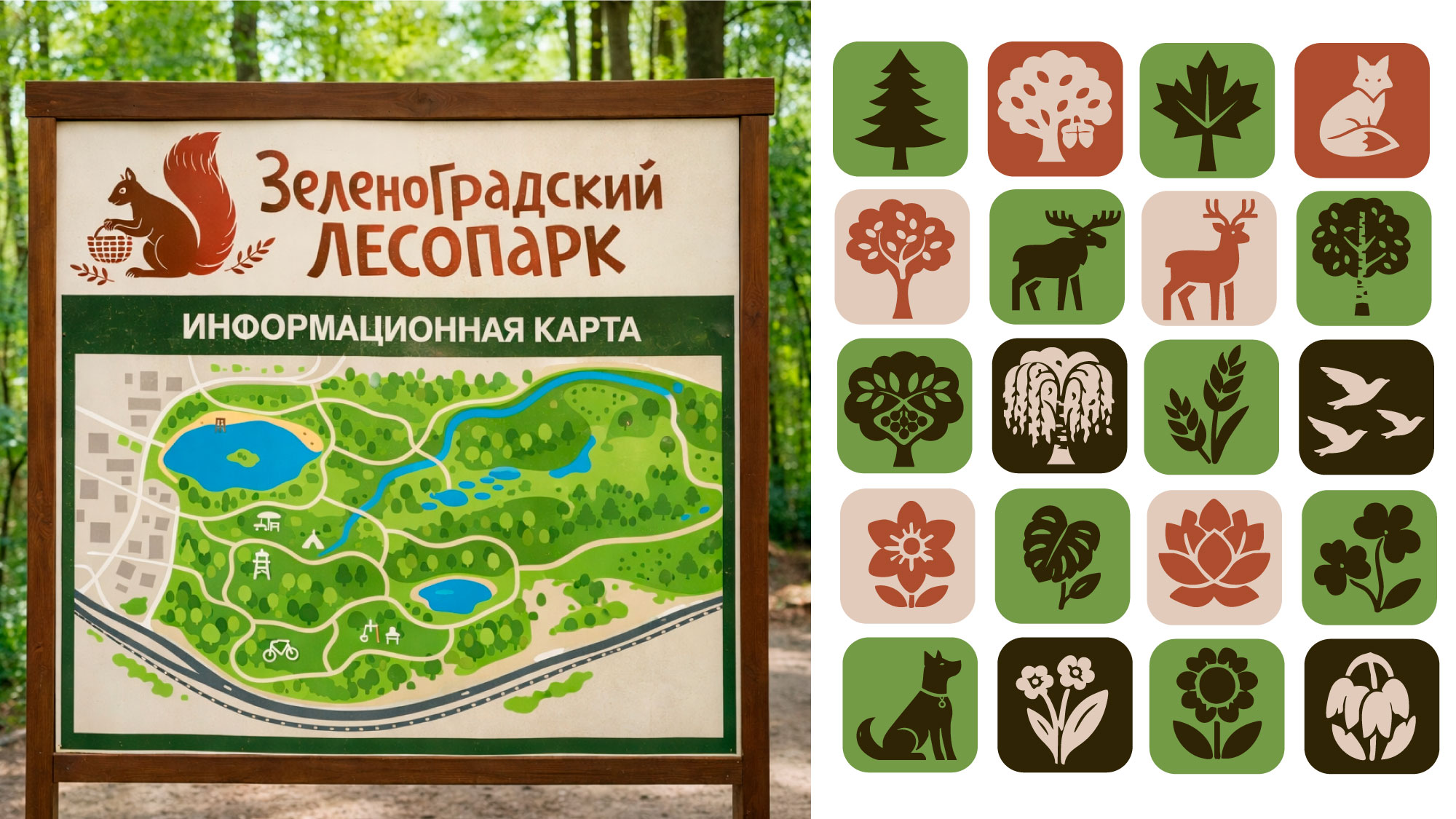 Айдентика для Зеленоградского лесопарка — Изображение №6 — Брендинг на Dprofile