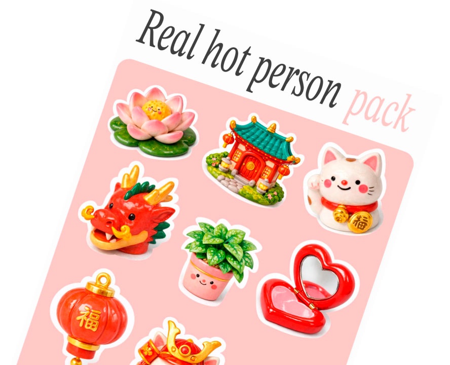 Стикерпак для настоящих hot person на Dprofile