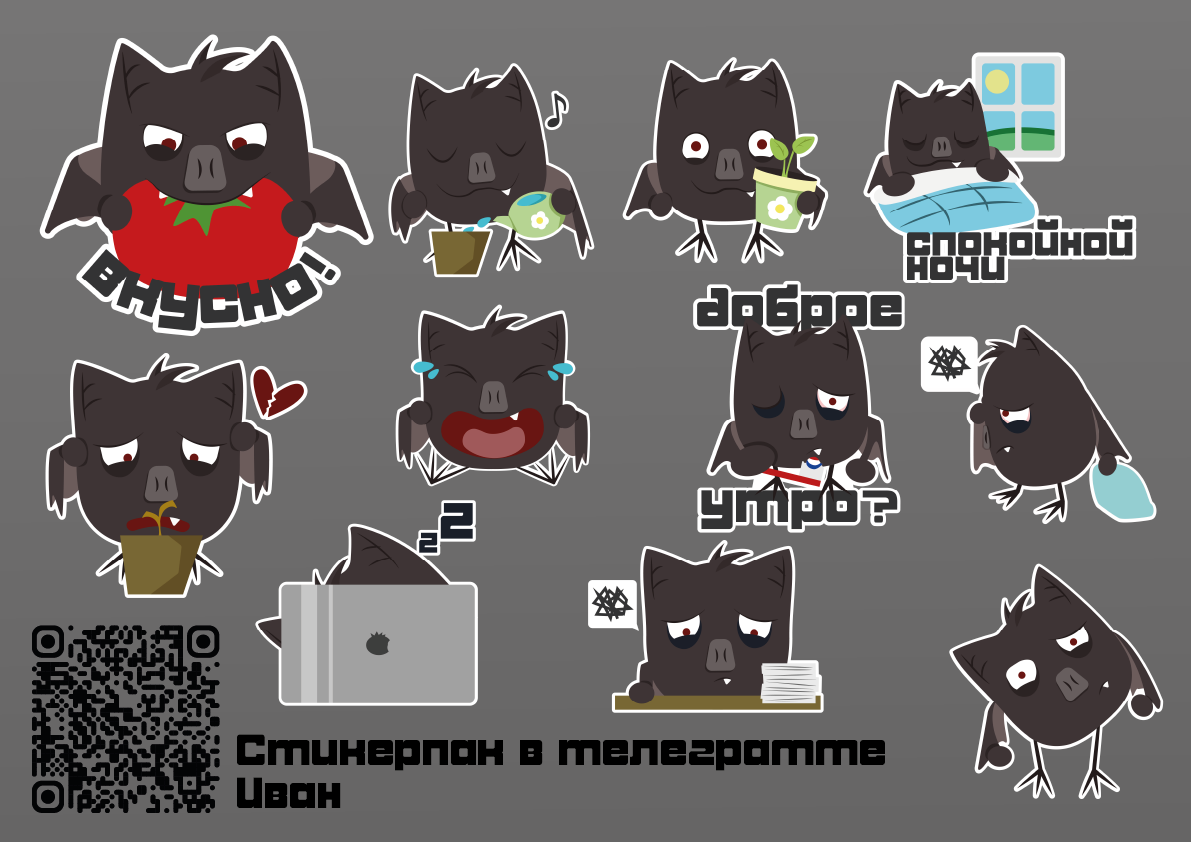 Стикерпак для тг "Иван" — Изображение №1 — Иллюстрация на Dprofile