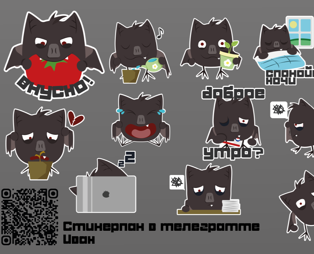 Стикерпак для тг "Иван" на Dprofile
