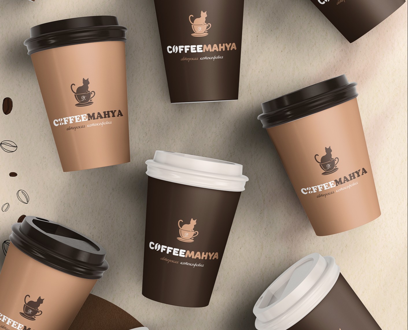 Логотип котокофейни "COFFEEMANYA" — Брендинг на Dprofile