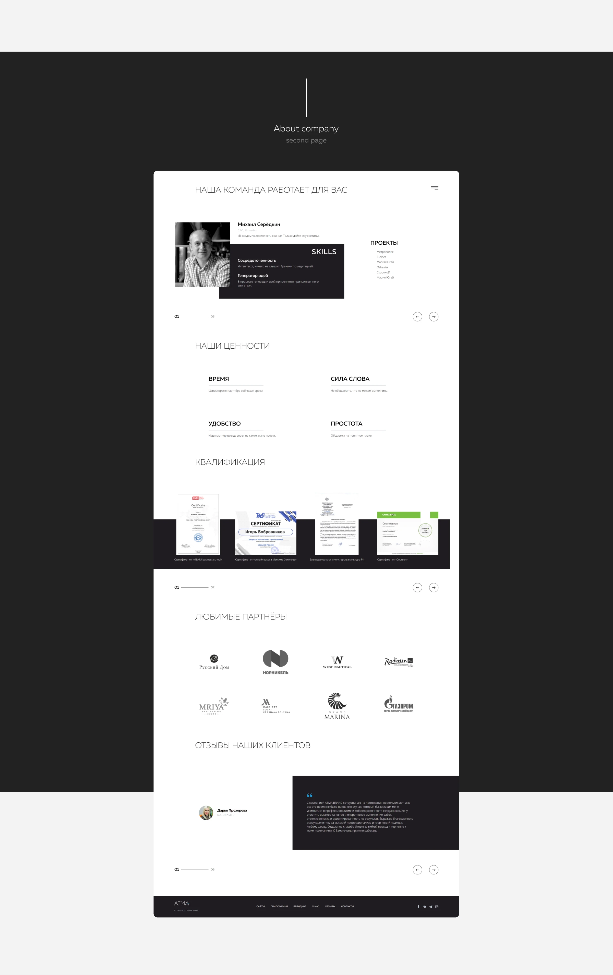 Сайт для дизайн студии | UX/UI — Изображение №3 — Интерфейсы на Dprofile
