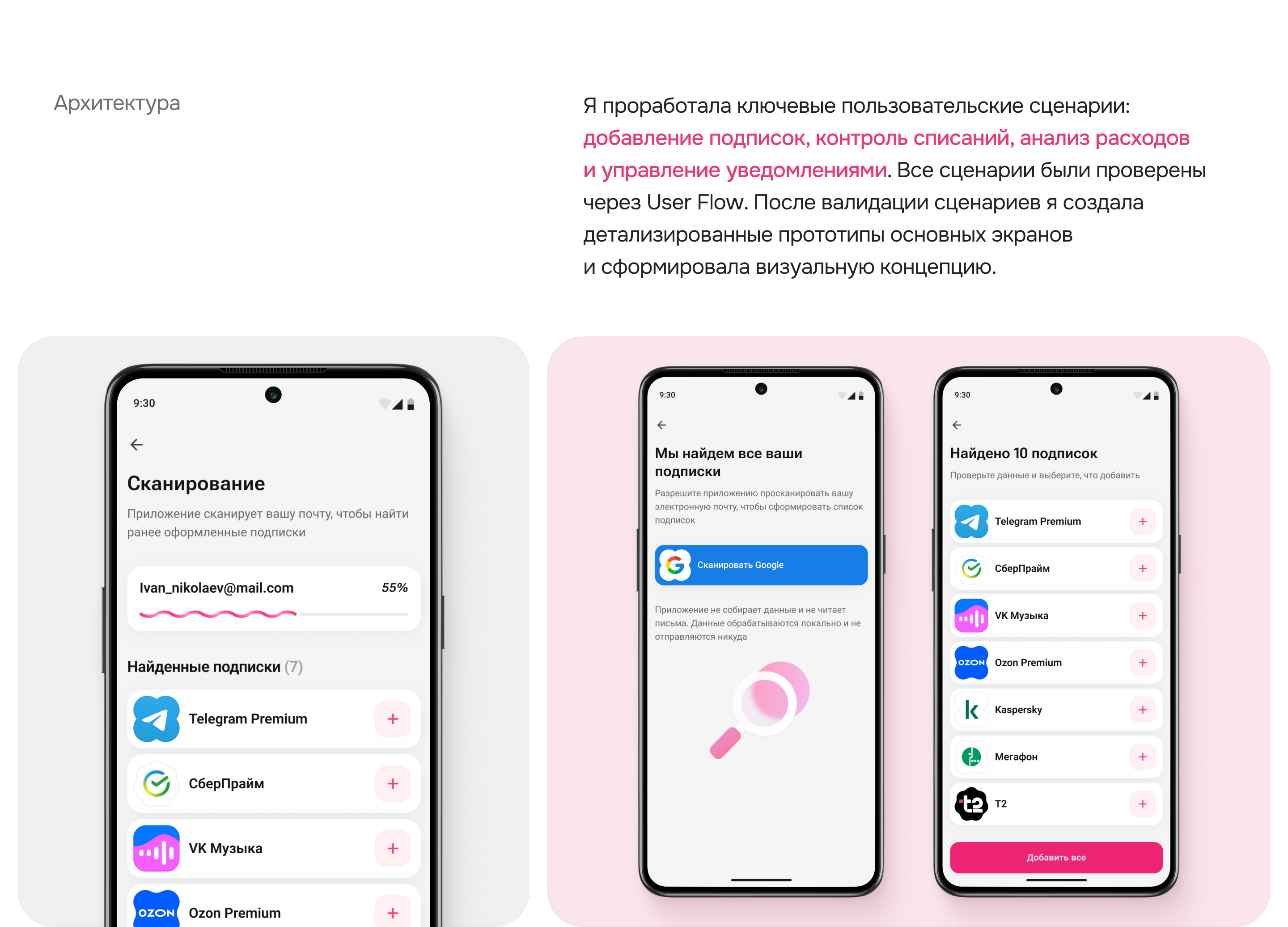 SubPig — финтех-продукт для контроля подписок — Изображение №9 — Интерфейсы на Dprofile