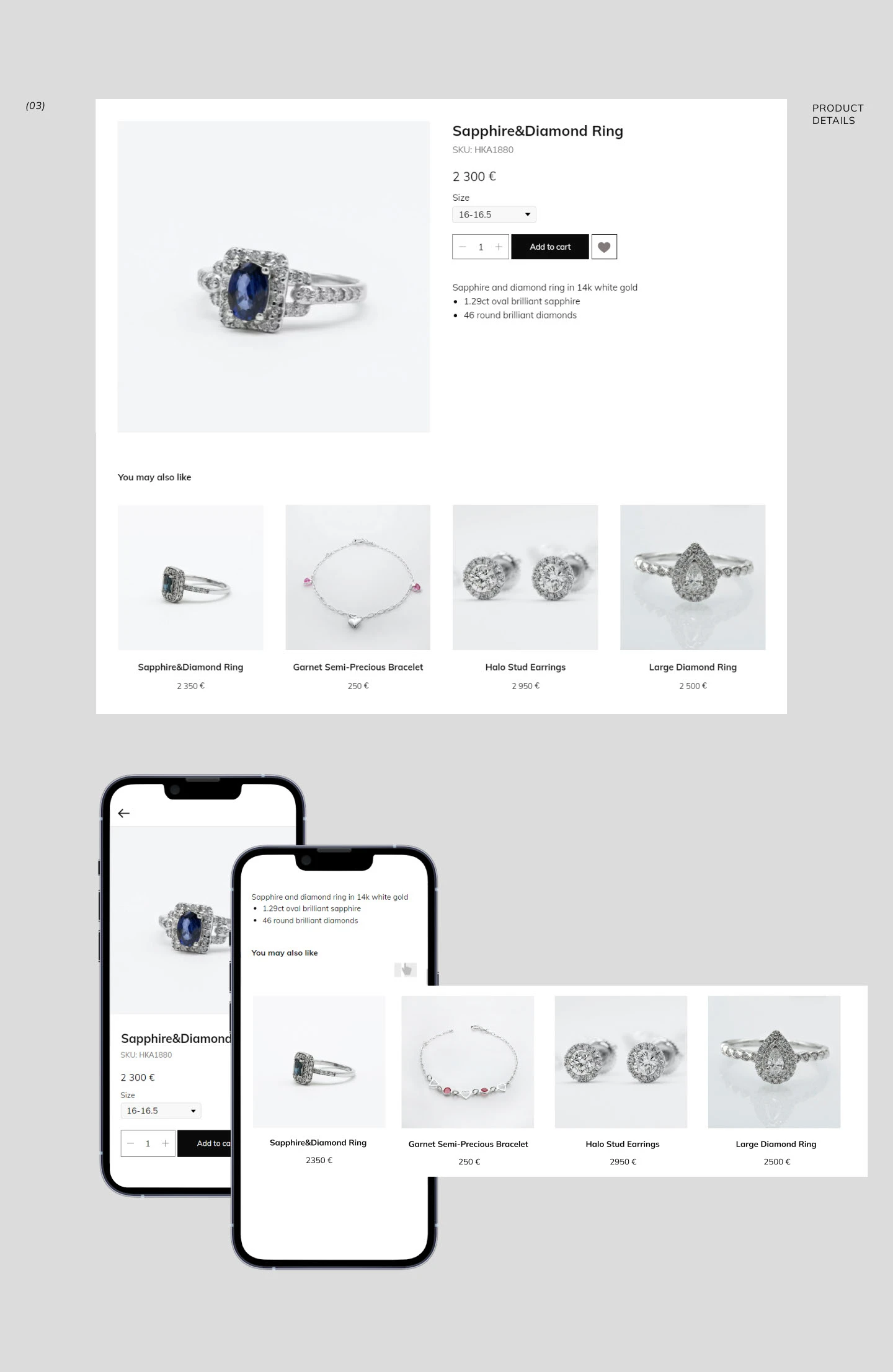 Opulence | Jewelry online store — Изображение №5 — Интерфейсы на Dprofile