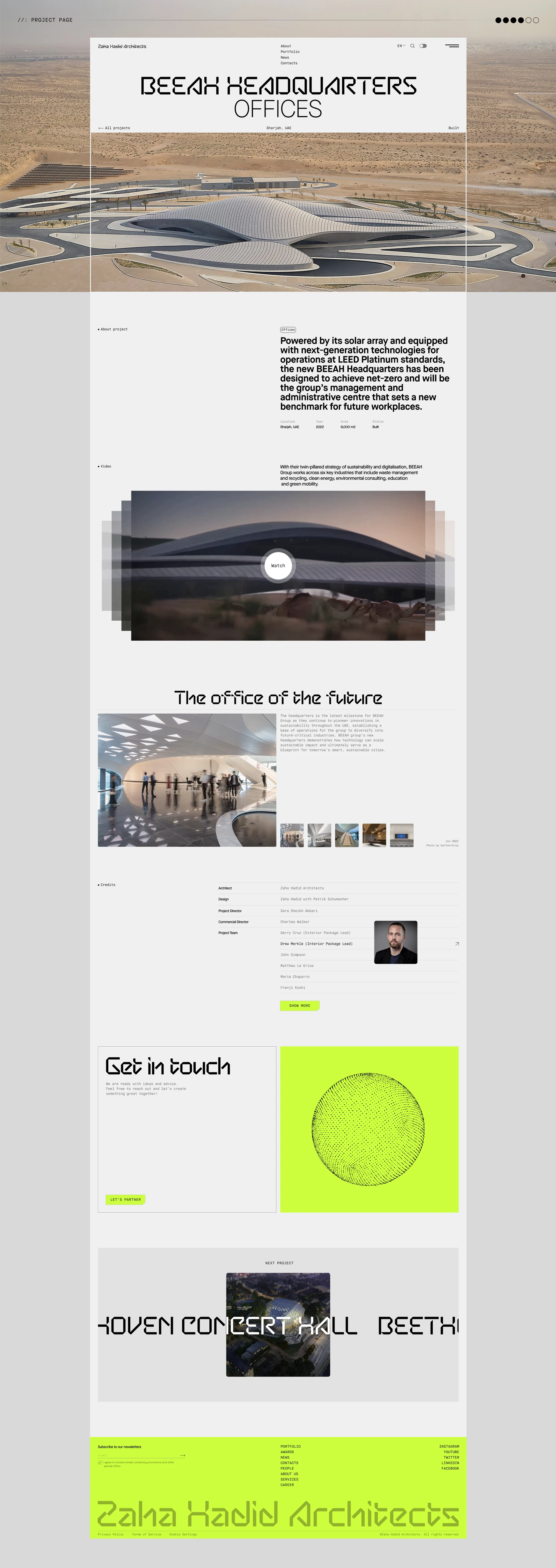 Zaha Hadid Architects website redesign — Изображение №8 — Интерфейсы, Анимация на Dprofile