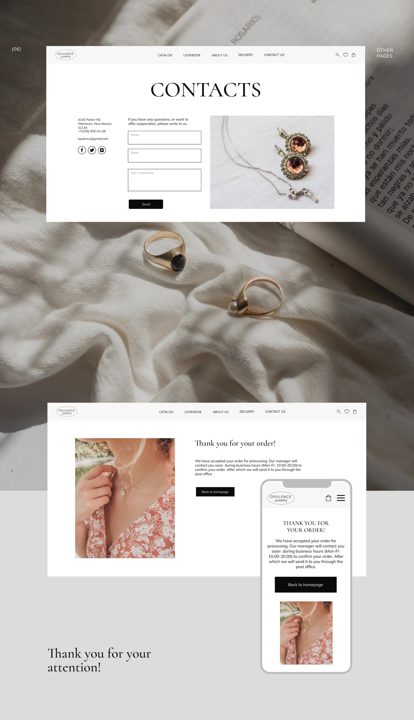 Opulence | Jewelry online store — Изображение №8 — Интерфейсы на Dprofile