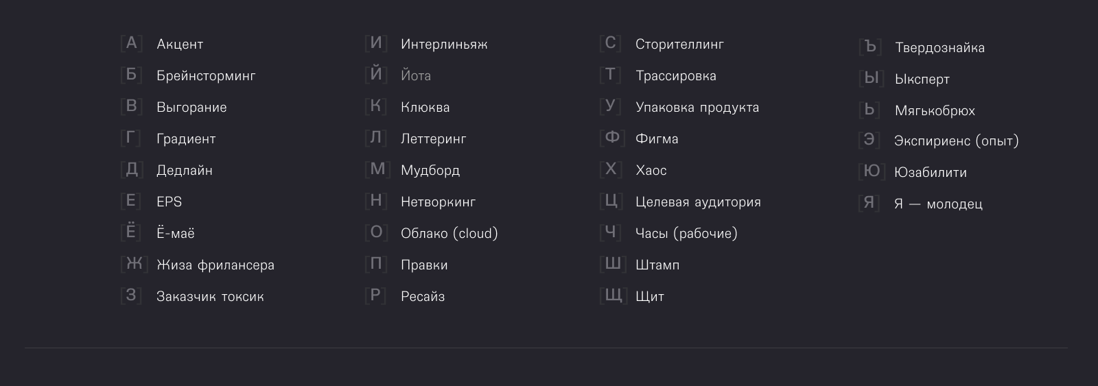БКВЧ'25 // Глоссарий творческого выживания — Изображение №3 — Графика, Анимация на Dprofile