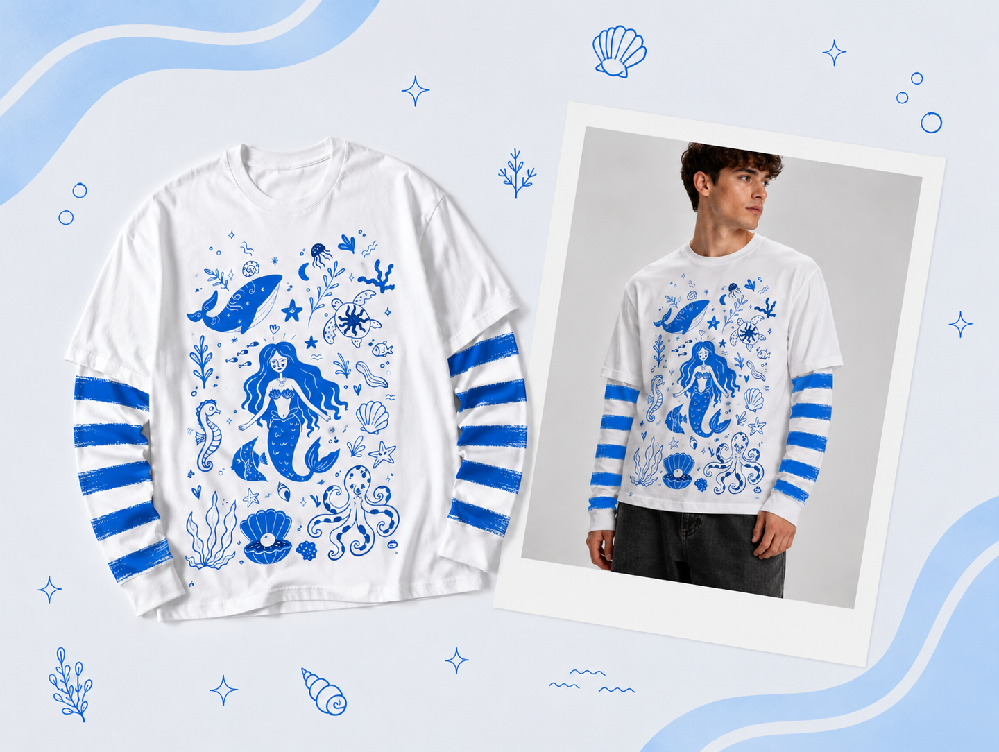 Summer Ocean Prints for T-Shirts — Ozon Ballon × TVOE — Изображение №7 — Иллюстрация, Графика на Dprofile