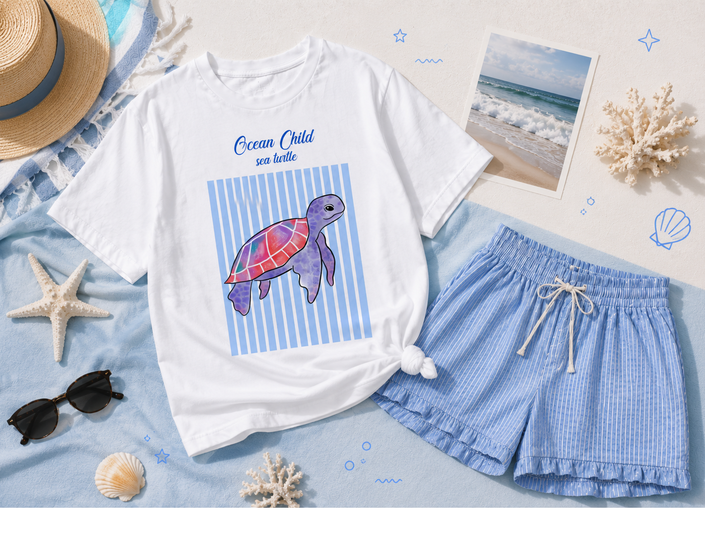 Summer Ocean Prints for T-Shirts — Ozon Ballon × TVOE — Изображение №10 — Иллюстрация, Графика на Dprofile