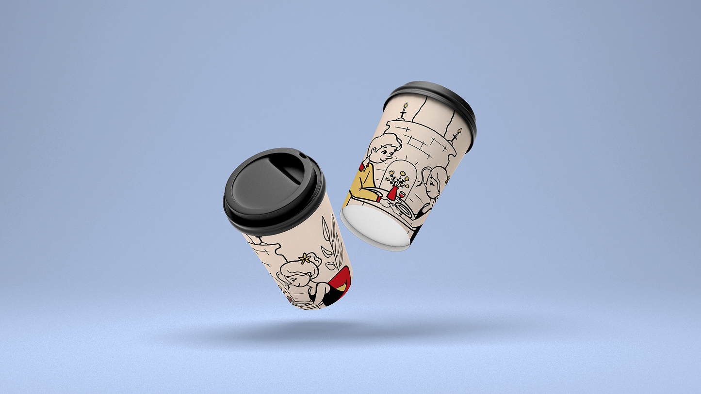Coffee cup design for restaurant — Изображение №8 — Брендинг, Иллюстрация на Dprofile