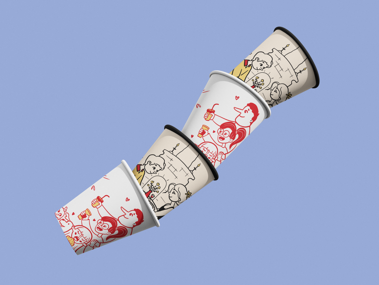Coffee cup design for restaurant — Изображение №13 — Брендинг, Иллюстрация на Dprofile
