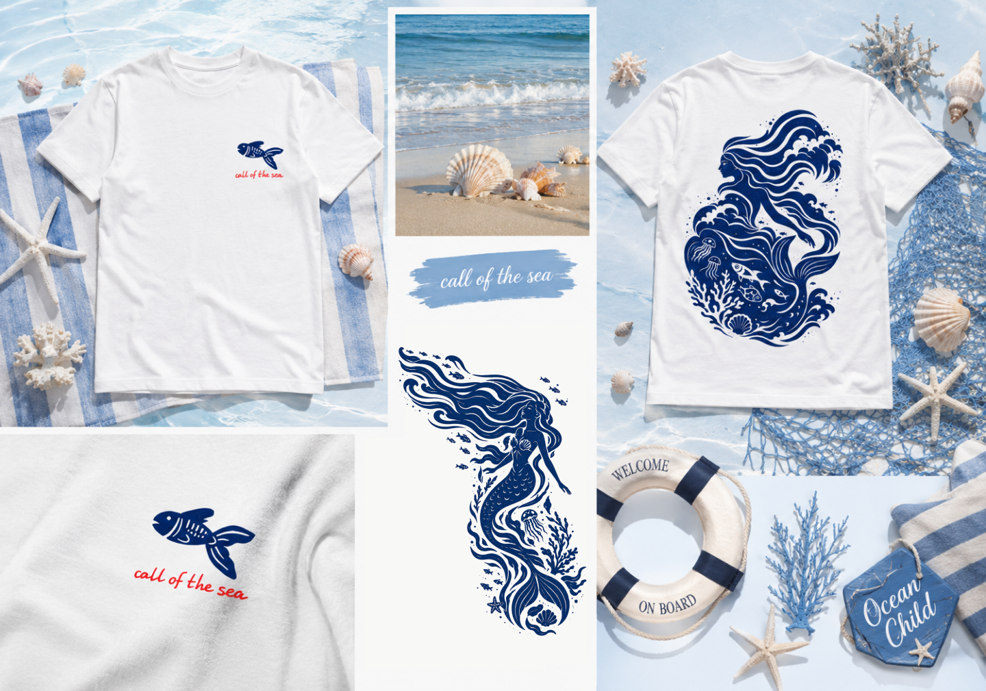 Summer Ocean Prints for T-Shirts — Ozon Ballon × TVOE — Изображение №3 — Иллюстрация, Графика на Dprofile