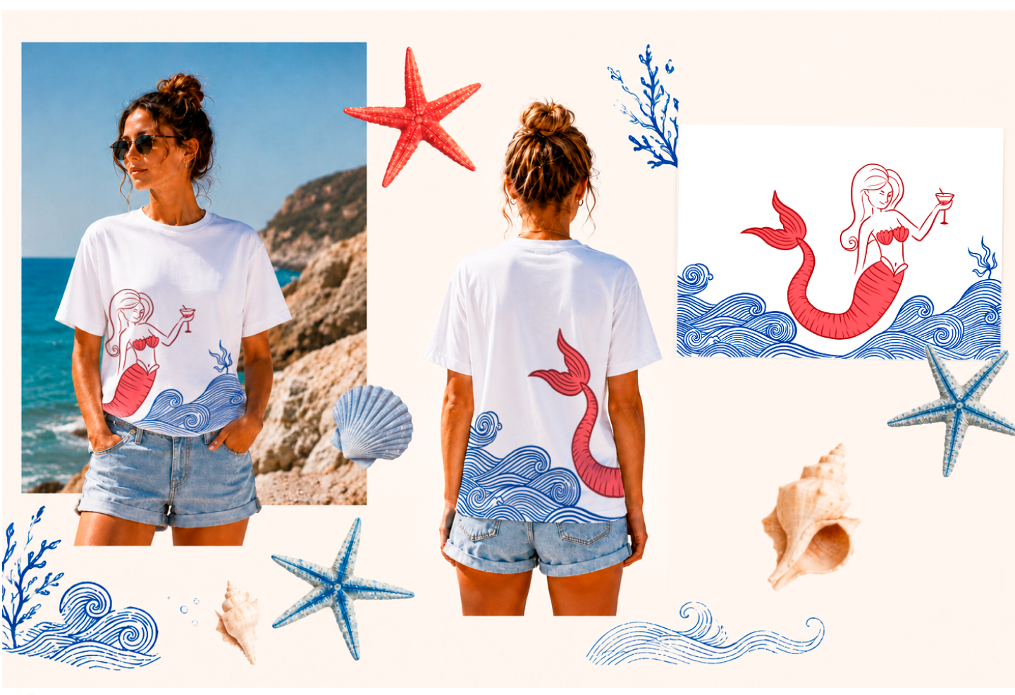 Summer Ocean Prints for T-Shirts — Ozon Ballon × TVOE — Изображение №11 — Иллюстрация, Графика на Dprofile