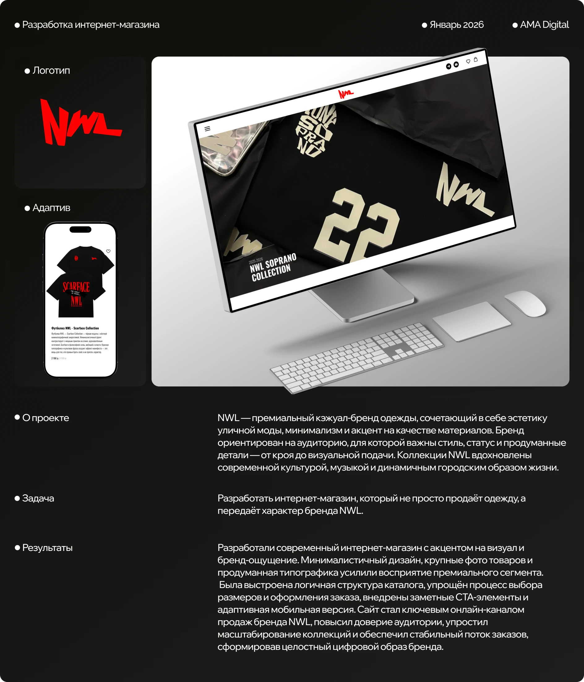 Разработка интернет-магазина для бренда "NWL" — Изображение №1 — Интерфейсы, Брендинг на Dprofile