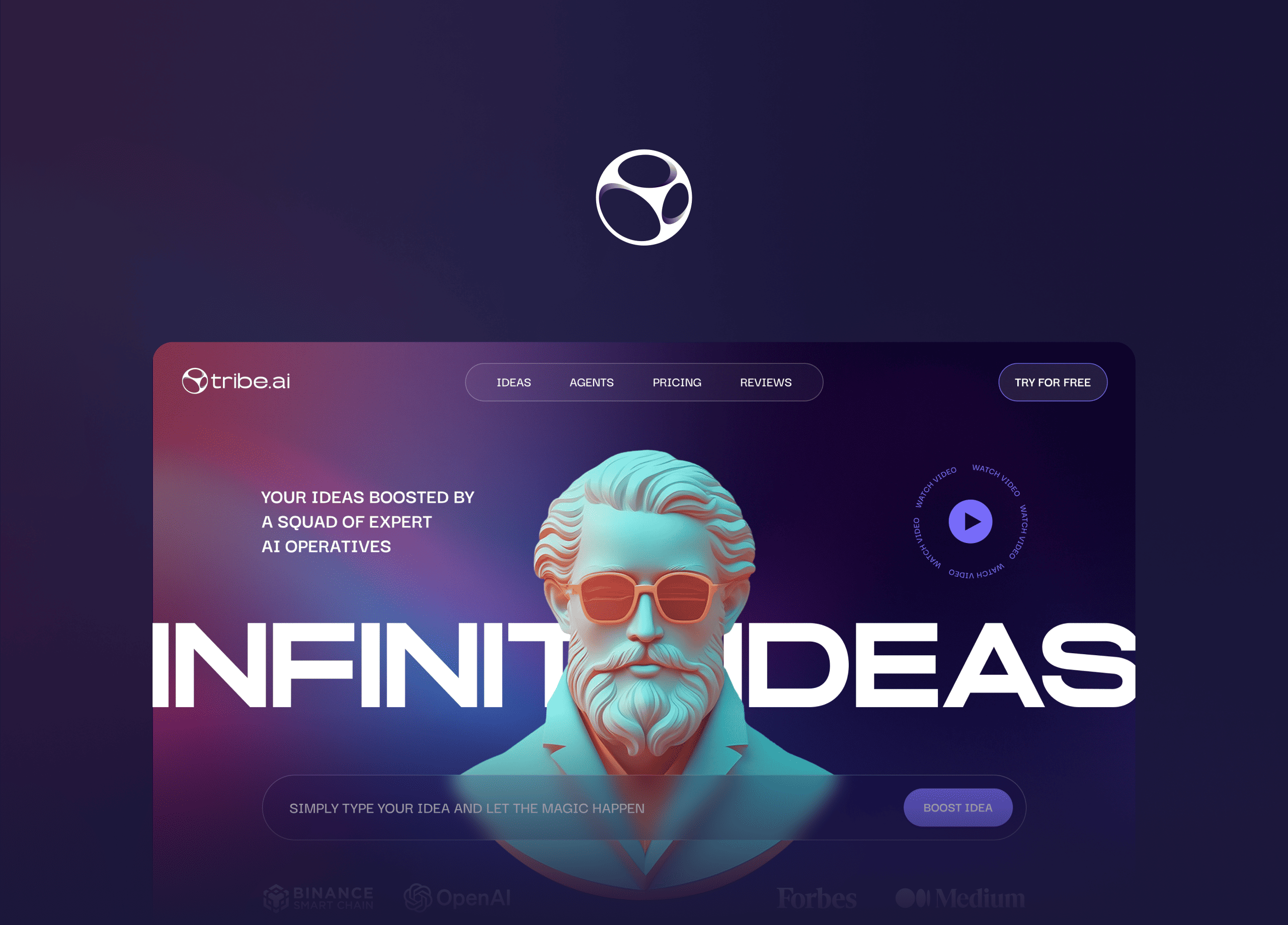 Tribe.ai ИИ Платформа — Изображение №1 — Интерфейсы, Брендинг на Dprofile
