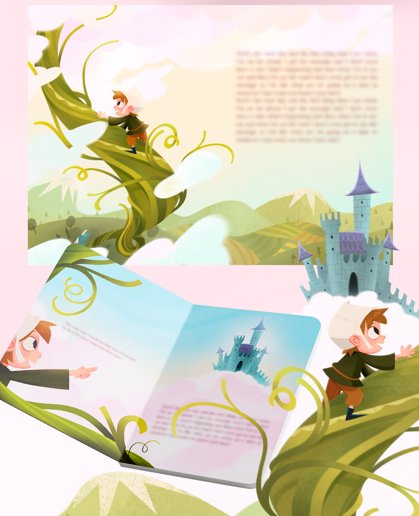 Jack & the beanstalk | Children's book illustrations — Изображение №5 — Иллюстрация на Dprofile