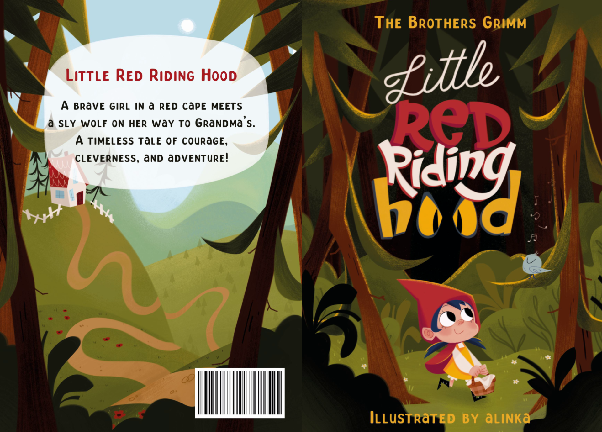 Обложка «Red Riding Hood» | детская иллюстрация — Изображение №1 — Иллюстрация на Dprofile