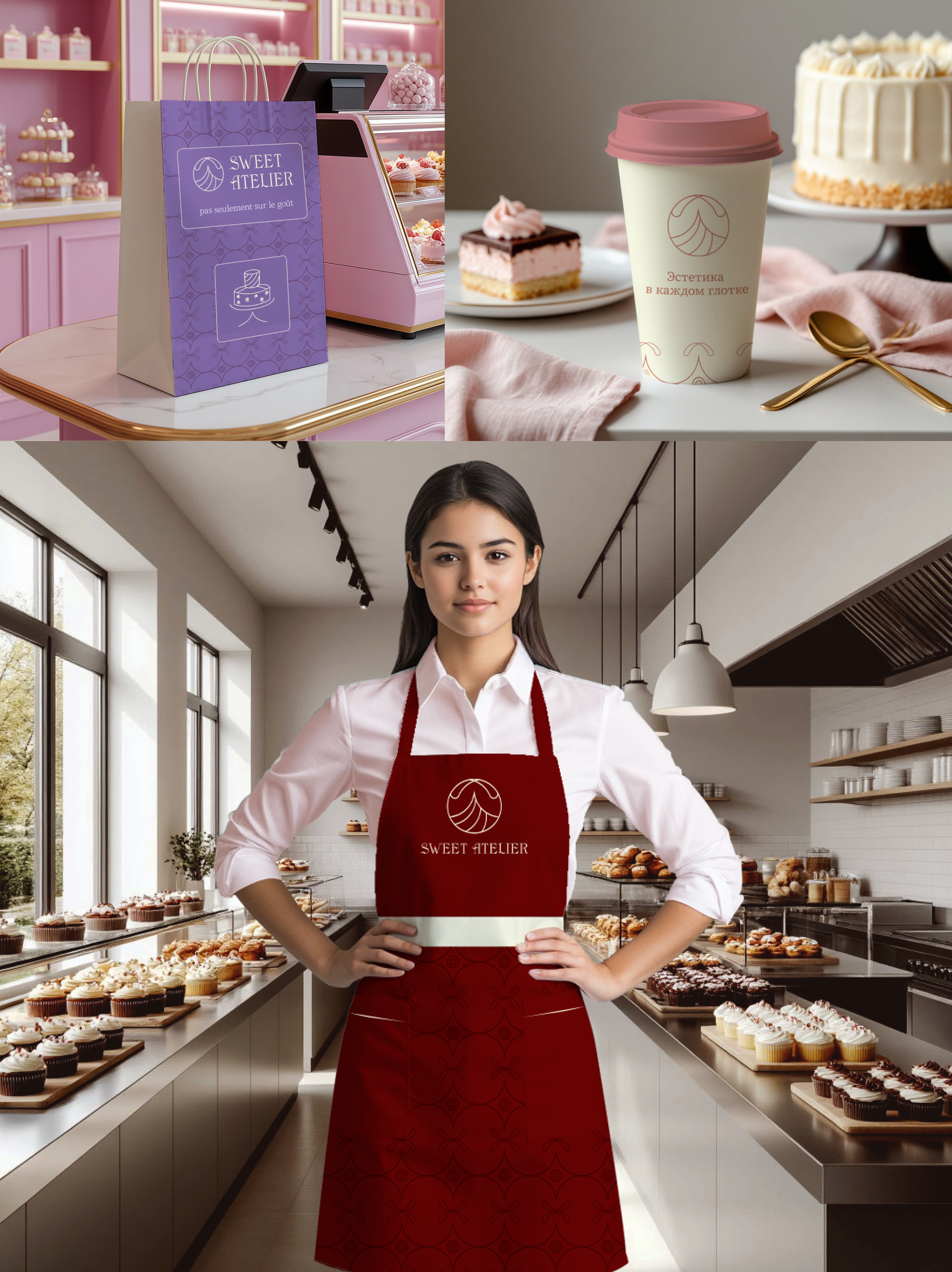 Sweet Atelier - бутик десертов||Айдентика — Изображение №14 — Брендинг на Dprofile