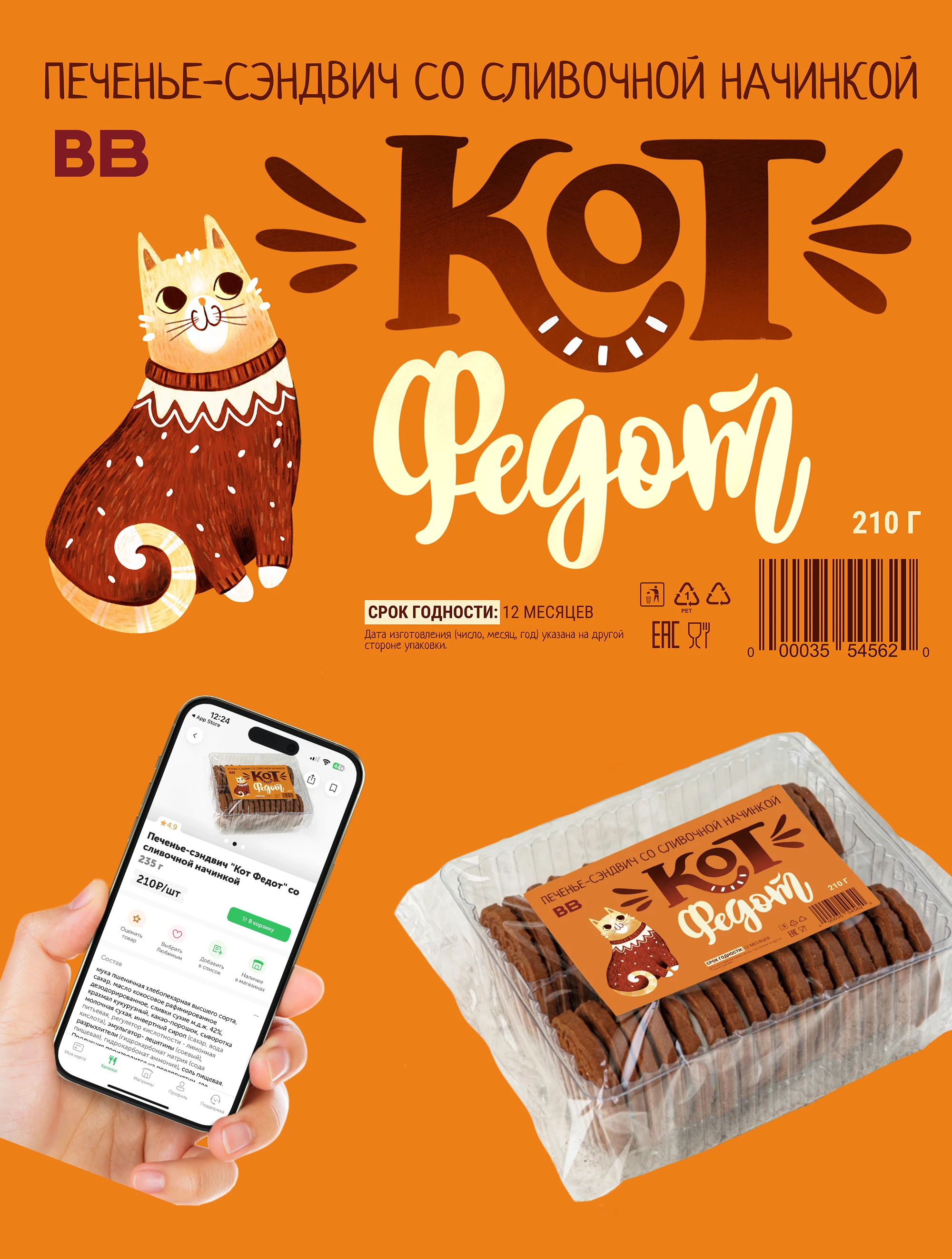 Концепт-проект иллюстраций для упаковок печенья "ВкусВилл" — Изображение №6 — Иллюстрация на Dprofile