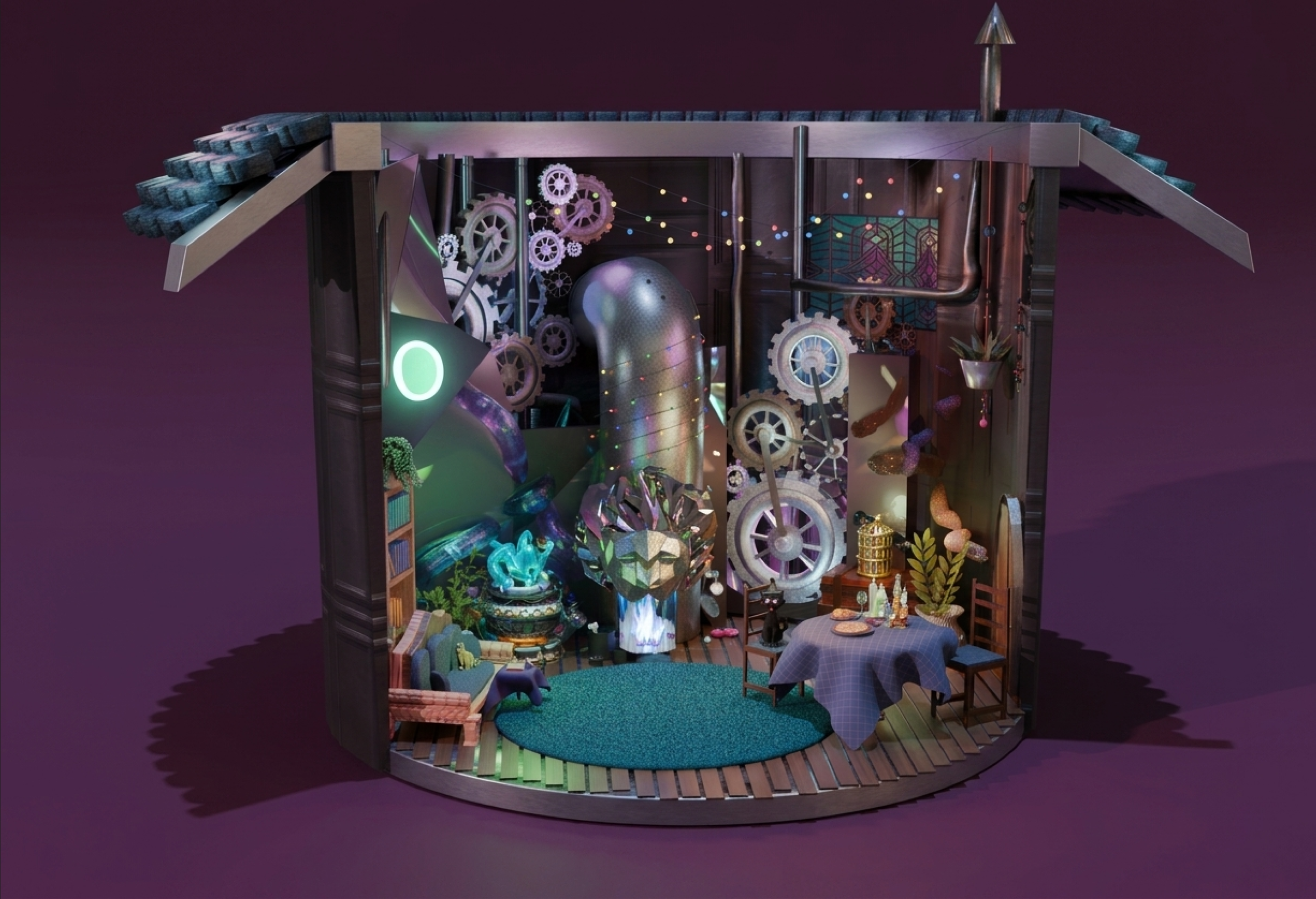 The purring mechanism — Изображение №3 — Иллюстрация, 3D на Dprofile