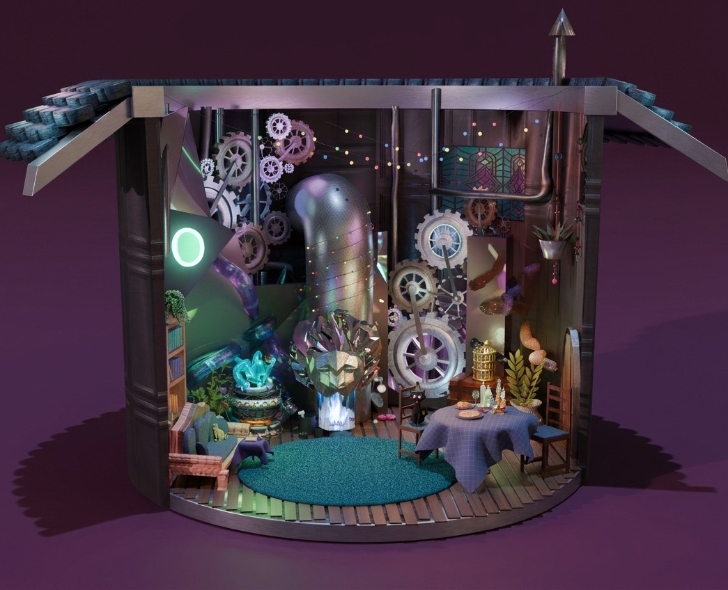 The purring mechanism — Иллюстрация, 3D на Dprofile