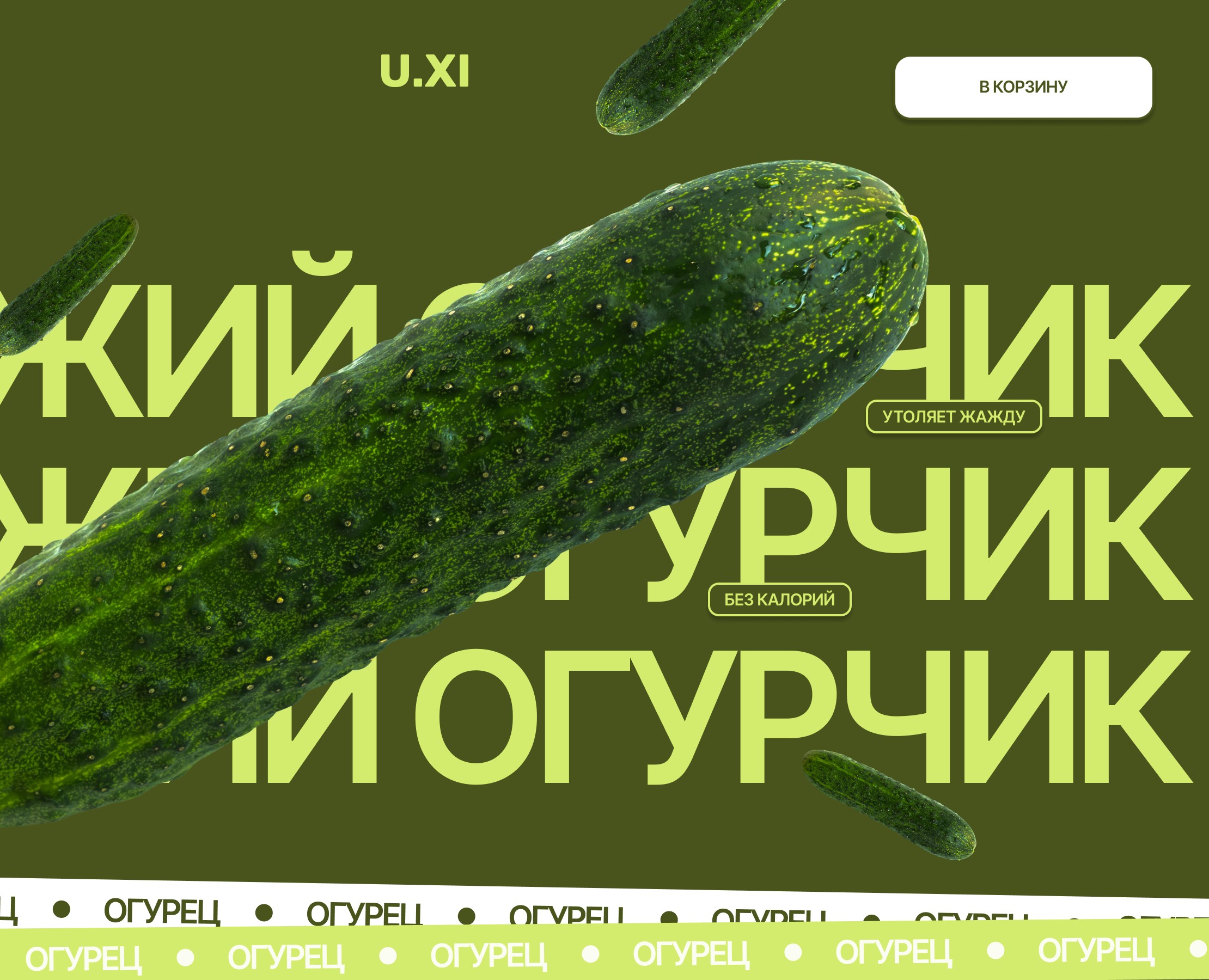 Экран лендинга для фермерского магазинчика на Dprofile