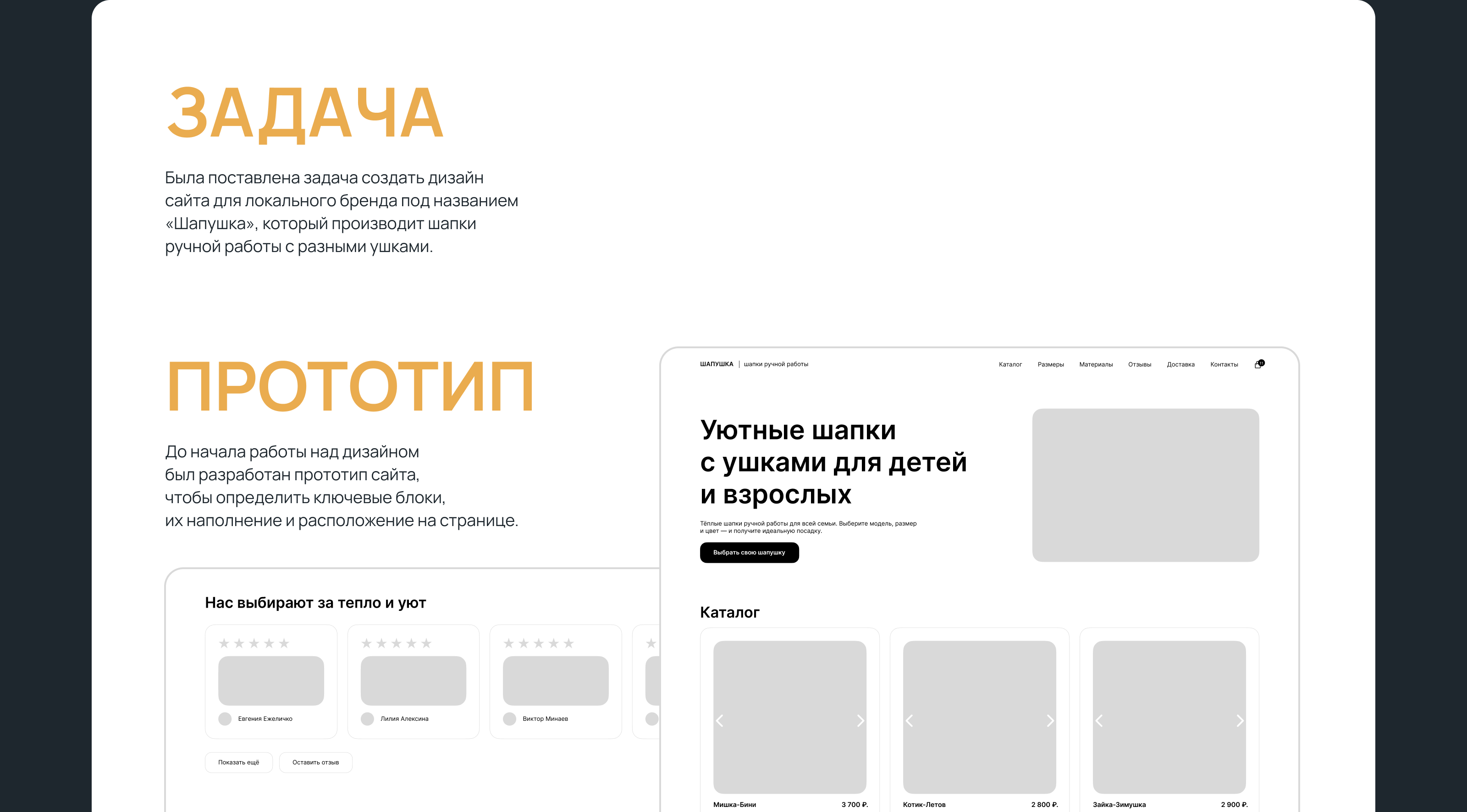 ШАПУШКА | Шапки ручной работы — Изображение №2 — Интерфейсы на Dprofile