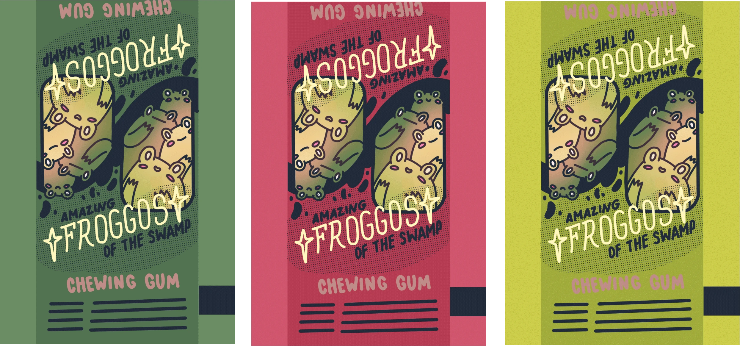 Стикеры для вкладышей жвачек. — Изображение №1 — Брендинг, Иллюстрация на Dprofile