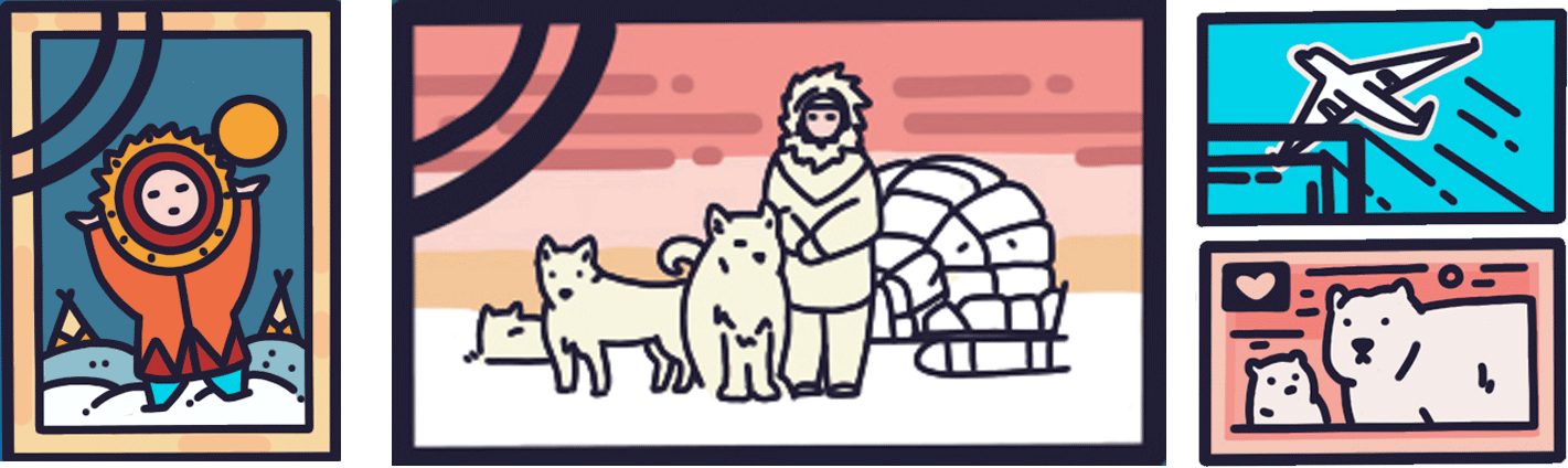 Открытки и стикерпак для северной кофейни — Изображение №7 — Брендинг, Графика на Dprofile