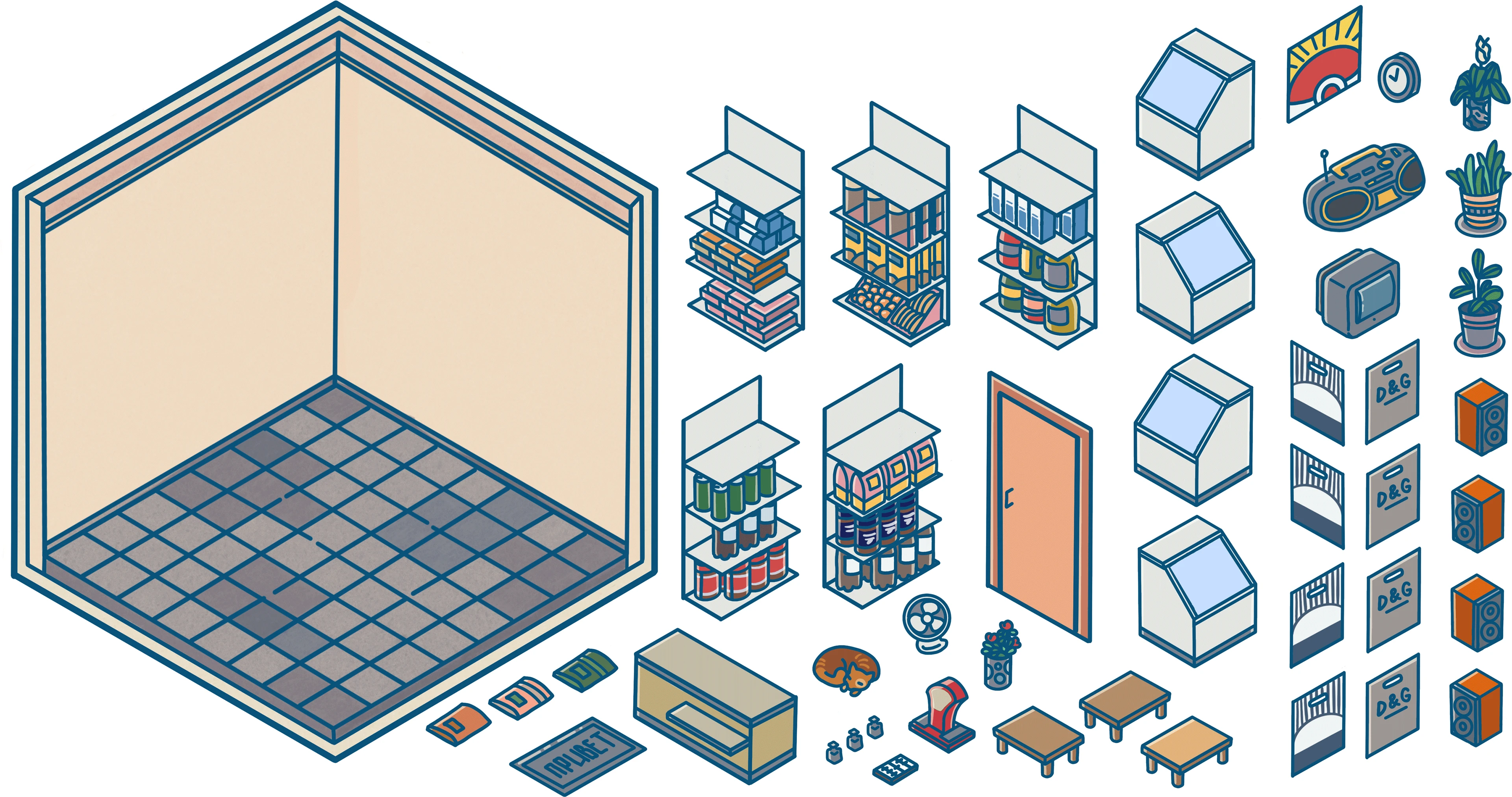 Румбокс: набор стикеров для ларька — Изображение №5 — Иллюстрация, Графика на Dprofile
