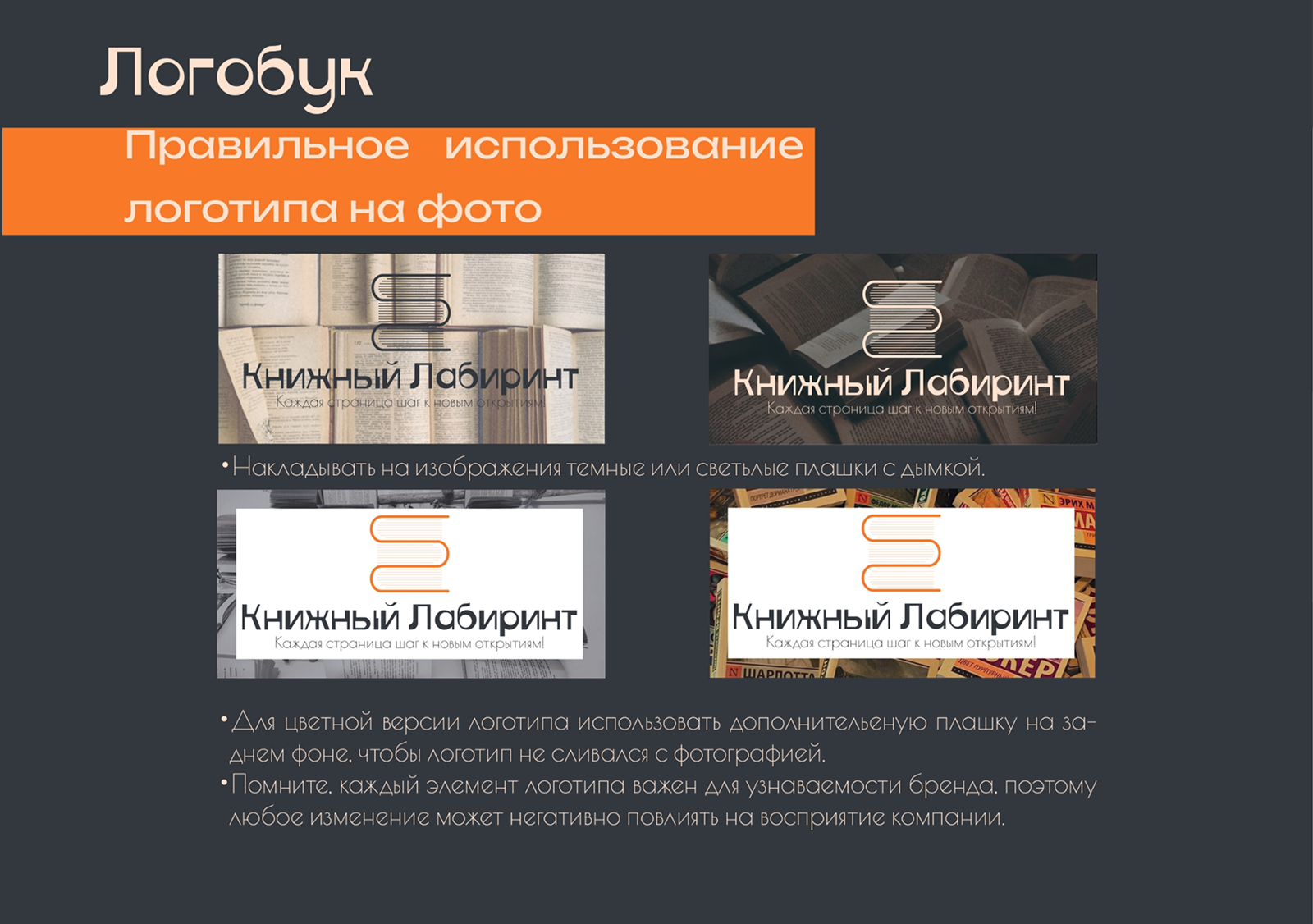 Брендбук "Книжный Лабиринт" — Изображение №7 — Брендинг на Dprofile