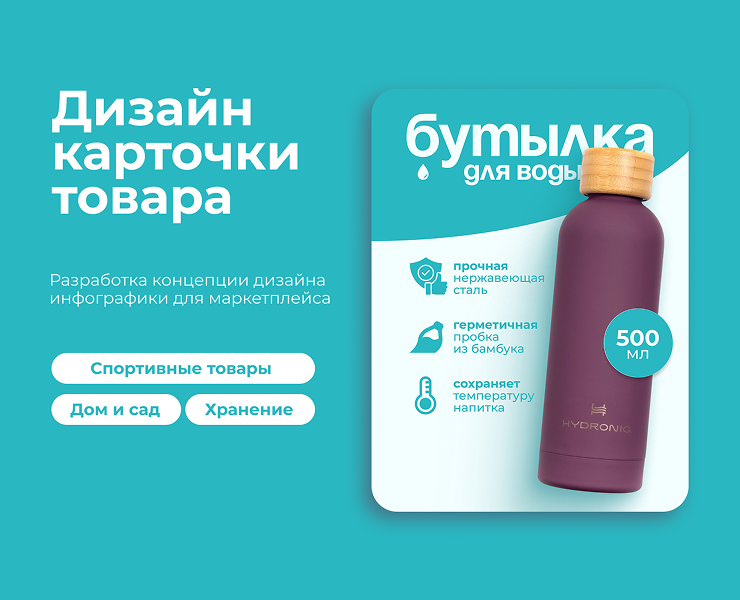 Инфографика для маркетплейсов | Минимализм | Спорт на Dprofile