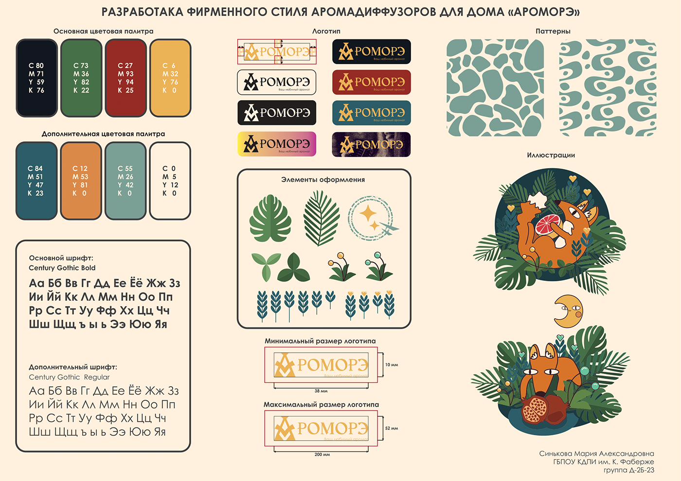 Фирменный стиль для "Ароморэ" — Изображение №1 — Брендинг на Dprofile