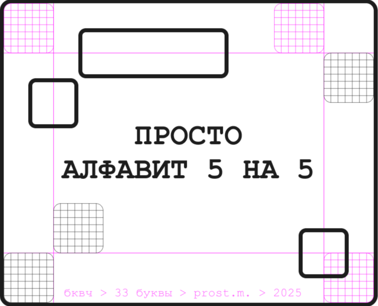Просто алфавит 5 на 5 /бквч 2025/ на Dprofile