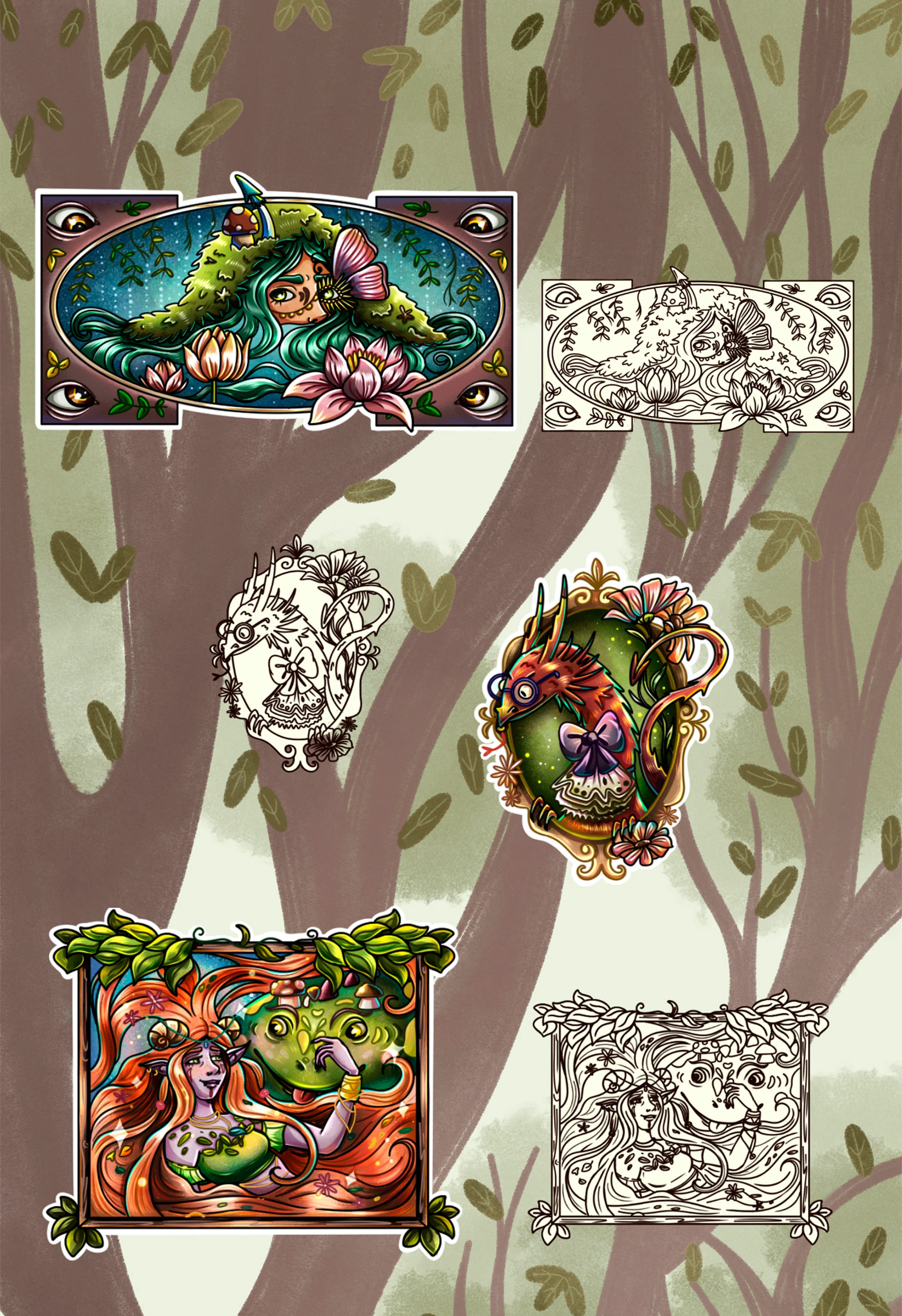 Стикеры с лесными существами — Изображение №3 — Иллюстрация на Dprofile