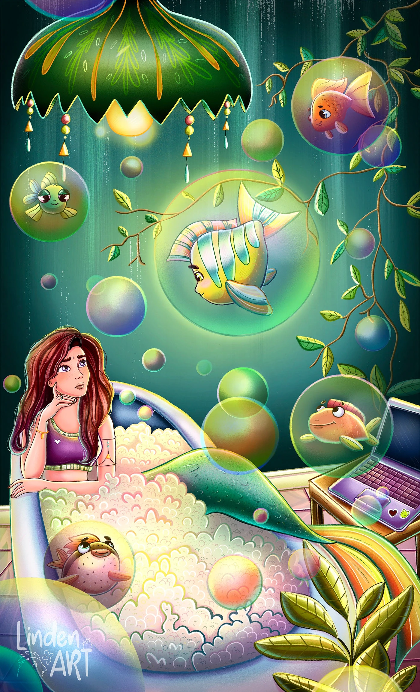 Illustration of the Mermaid — Изображение №2 — Иллюстрация на Dprofile