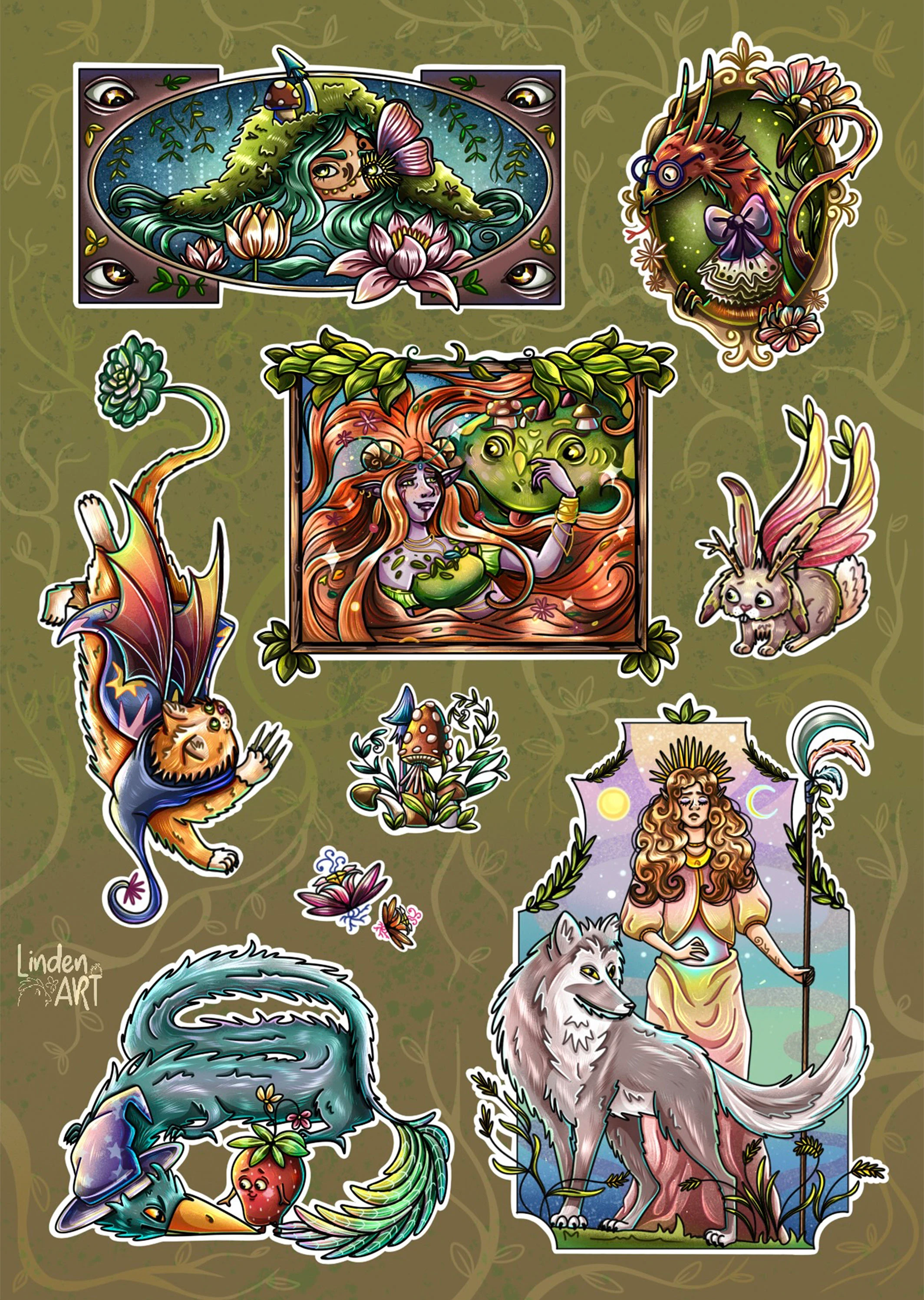 Стикеры с лесными существами — Изображение №2 — Иллюстрация на Dprofile