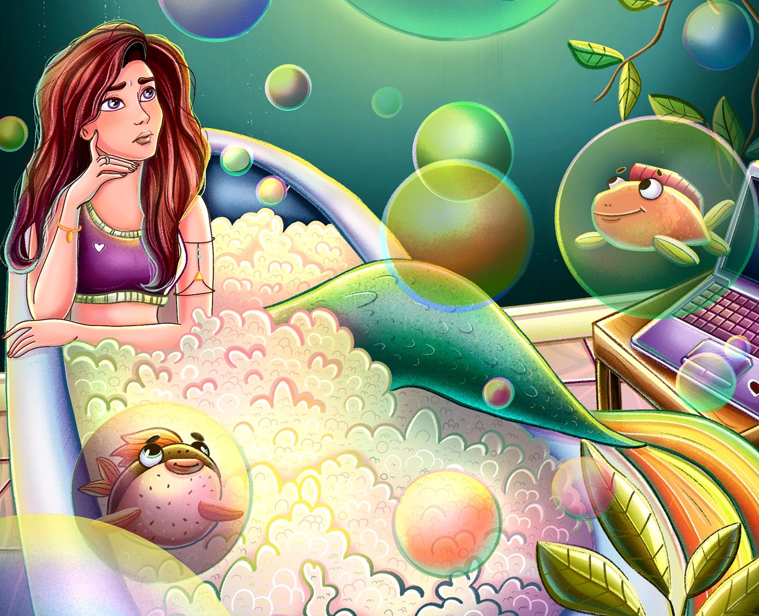 Illustration of the Mermaid — Иллюстрация на Dprofile
