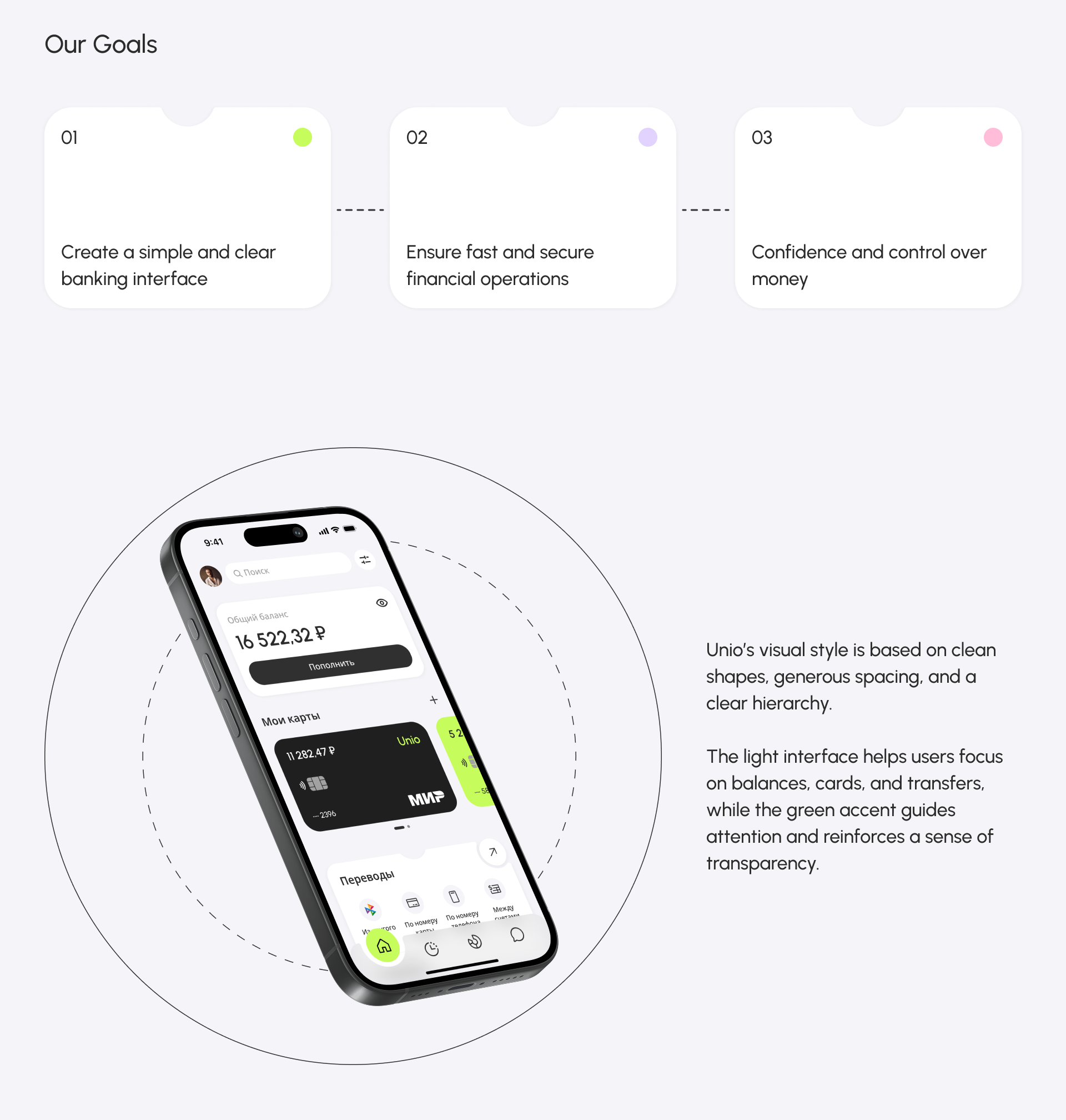 Unio - Mobile Banking App | UI/UX Design — Изображение №3 — Интерфейсы на Dprofile